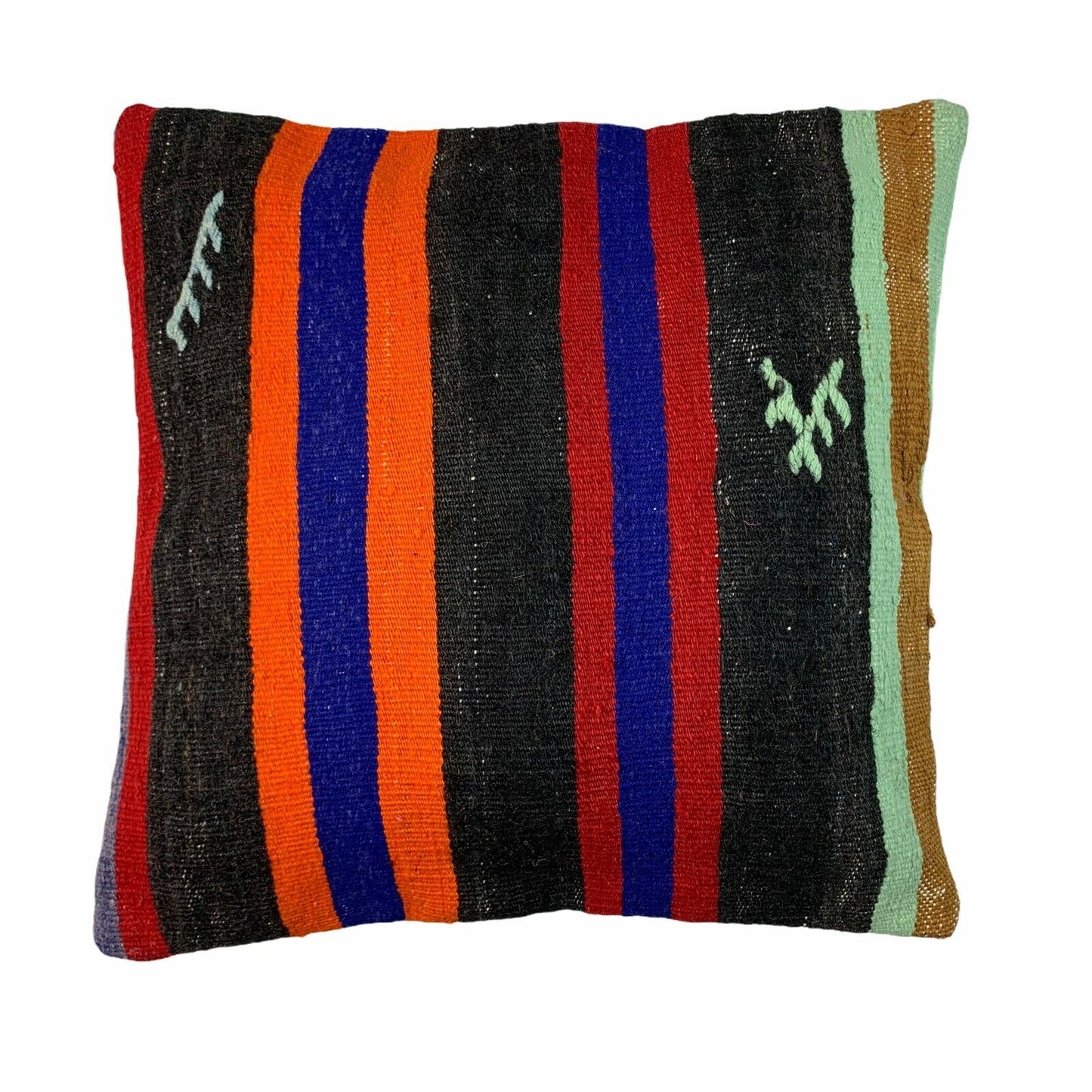 Einzigartige Kelim-Kissen,Turkish Kilim Pillow,16'×16' Funda De Cojín Kilim