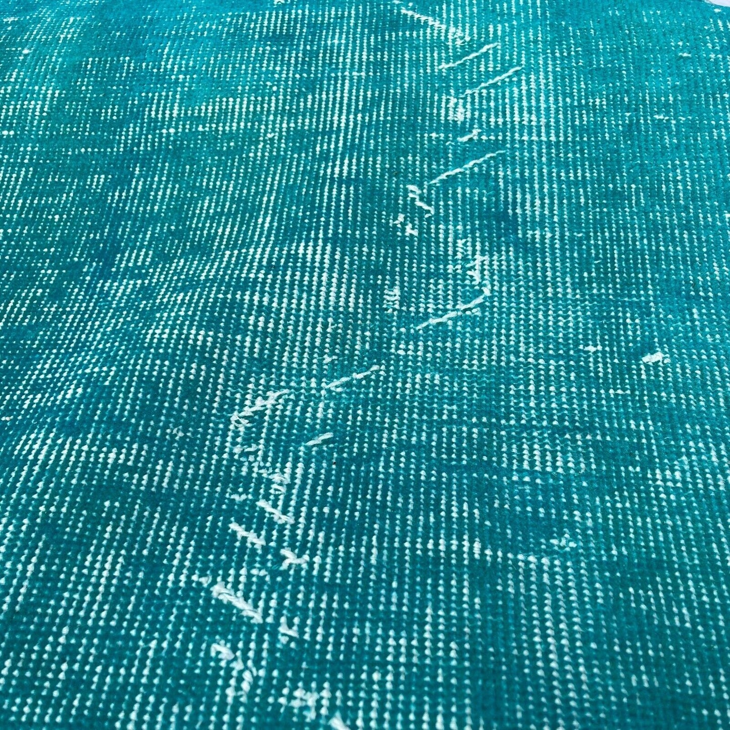 Distressed Overdyed Türkischer Teppich Läufer 305 x 80 cm Vintage Teppich Läufer