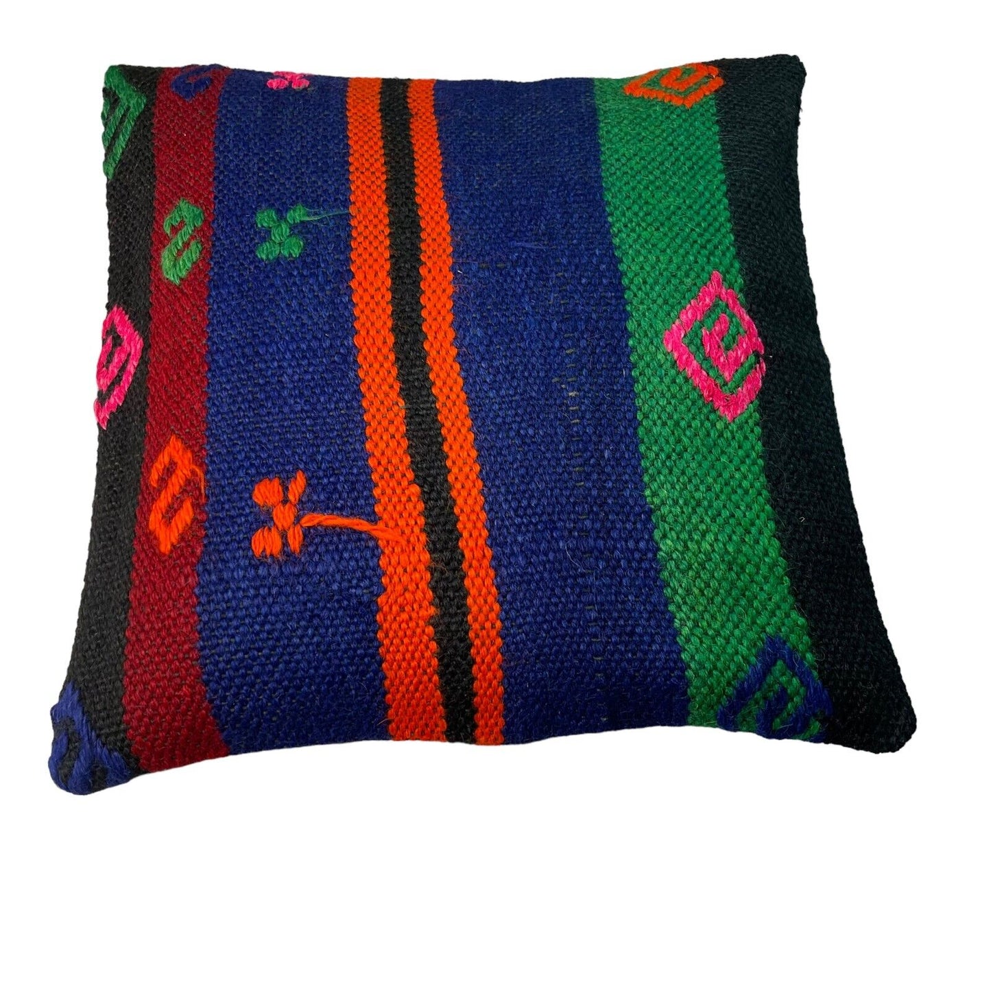 Einzigartige Kelim-Kissen,Turkish Kilim Pillow,16'×16' Funda De Cojín Kilim