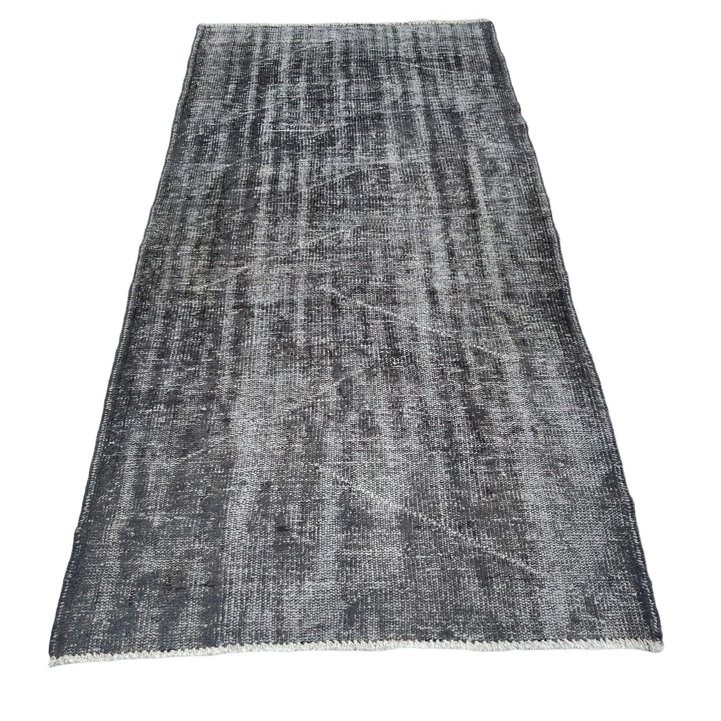 Distressed Overdyed Türkischer Teppich 203 x 103 cm Vintage Decorative Teppich