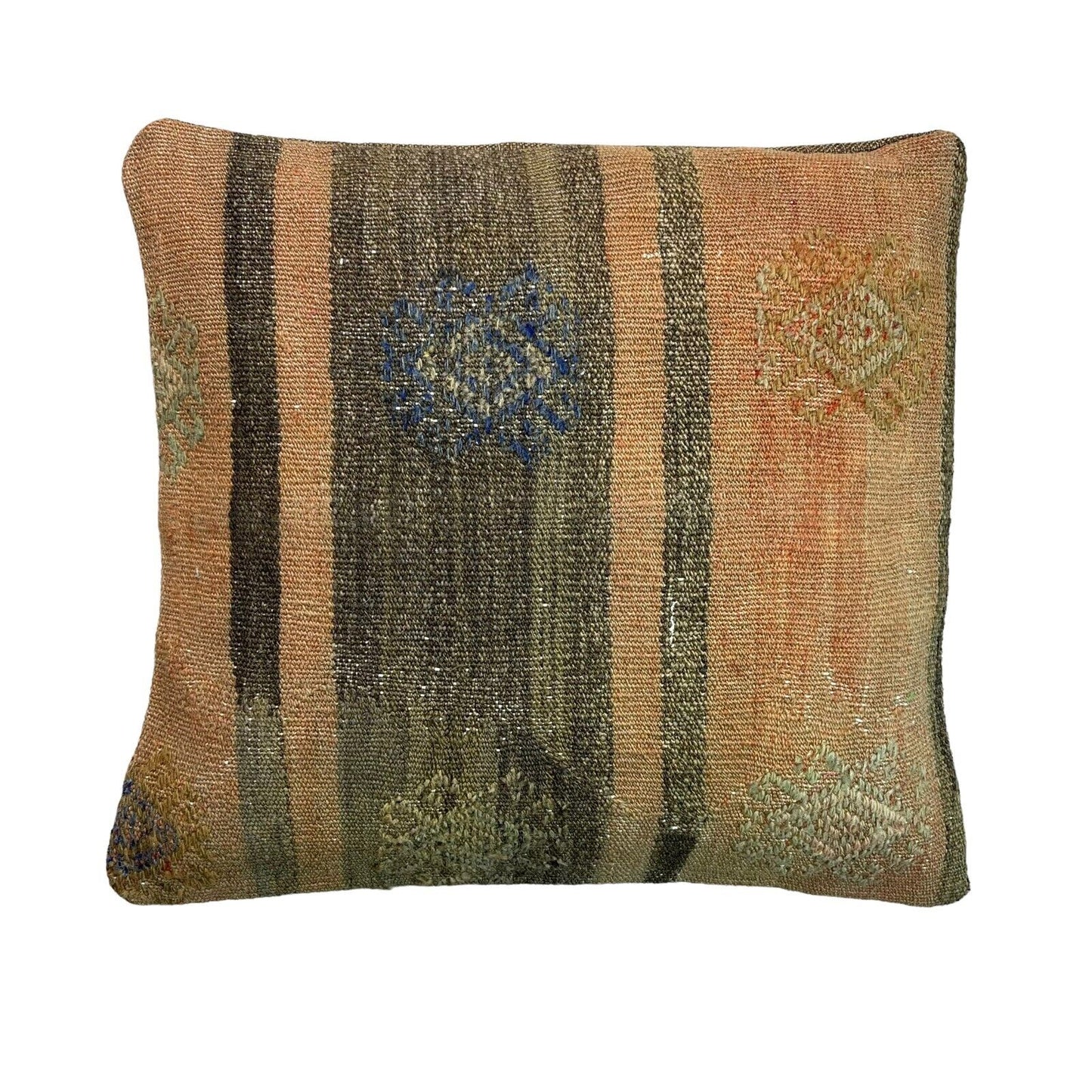 Einzigartige Kelim-Kissen,Turkish Kilim Pillow,16'×16' Funda De Cojín Kilim