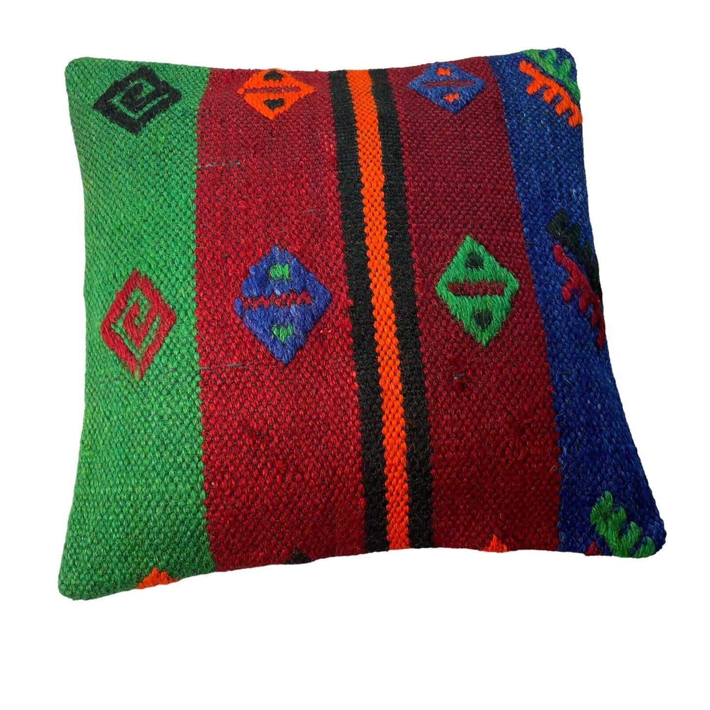 Einzigartige Kelim-Kissen,Turkish Kilim Pillow,16'×16' Funda De Cojín Kilim