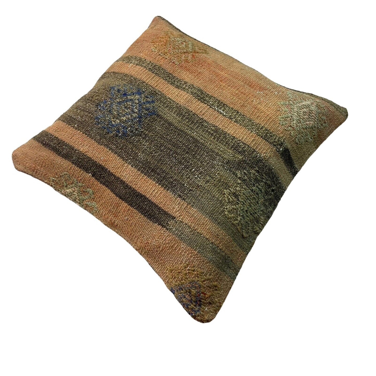 Einzigartige Kelim-Kissen,Turkish Kilim Pillow,16'×16' Funda De Cojín Kilim