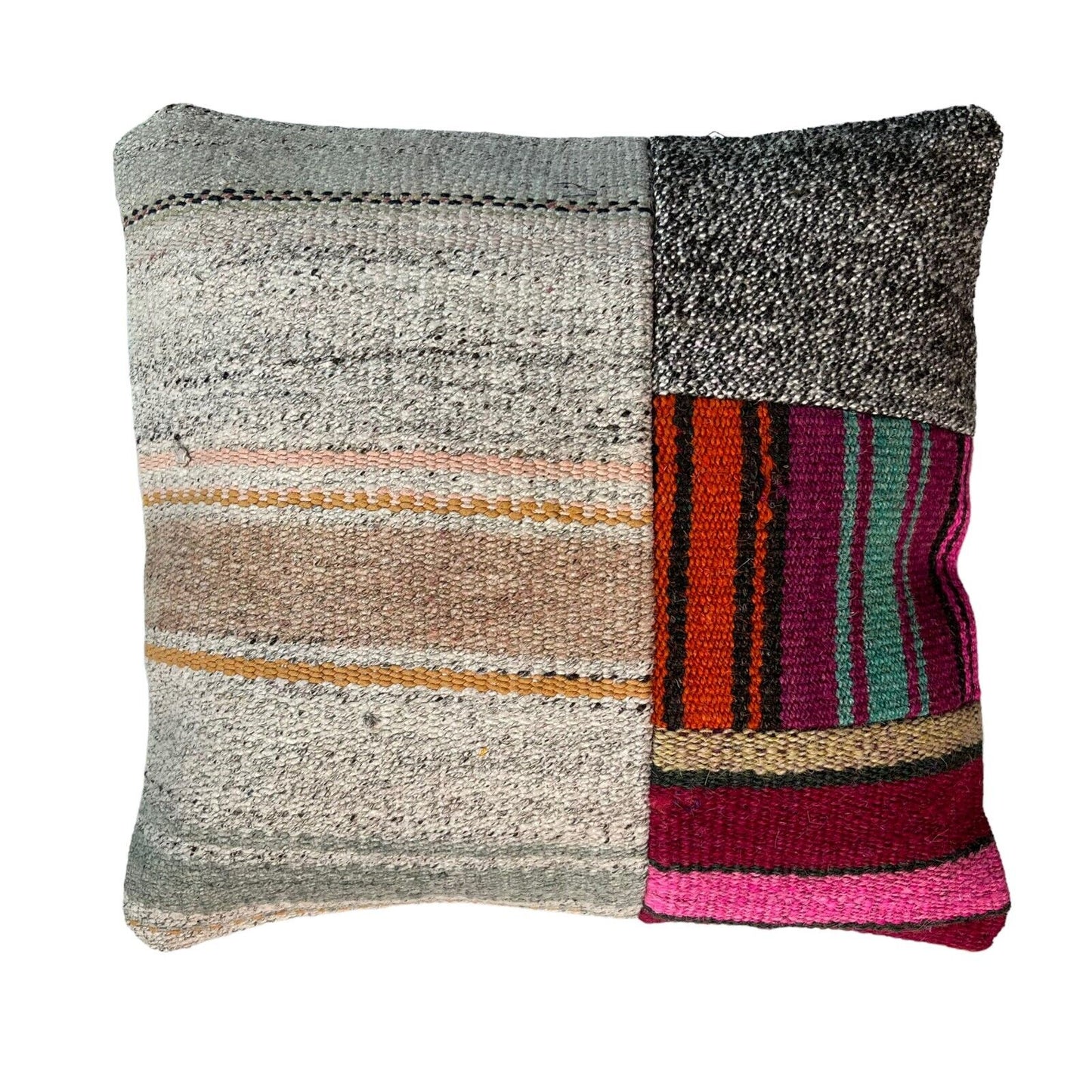 Einzigartige Kelim-Kissen,Turkish Kilim Pillow,16'×16' Funda De Cojín Kilim
