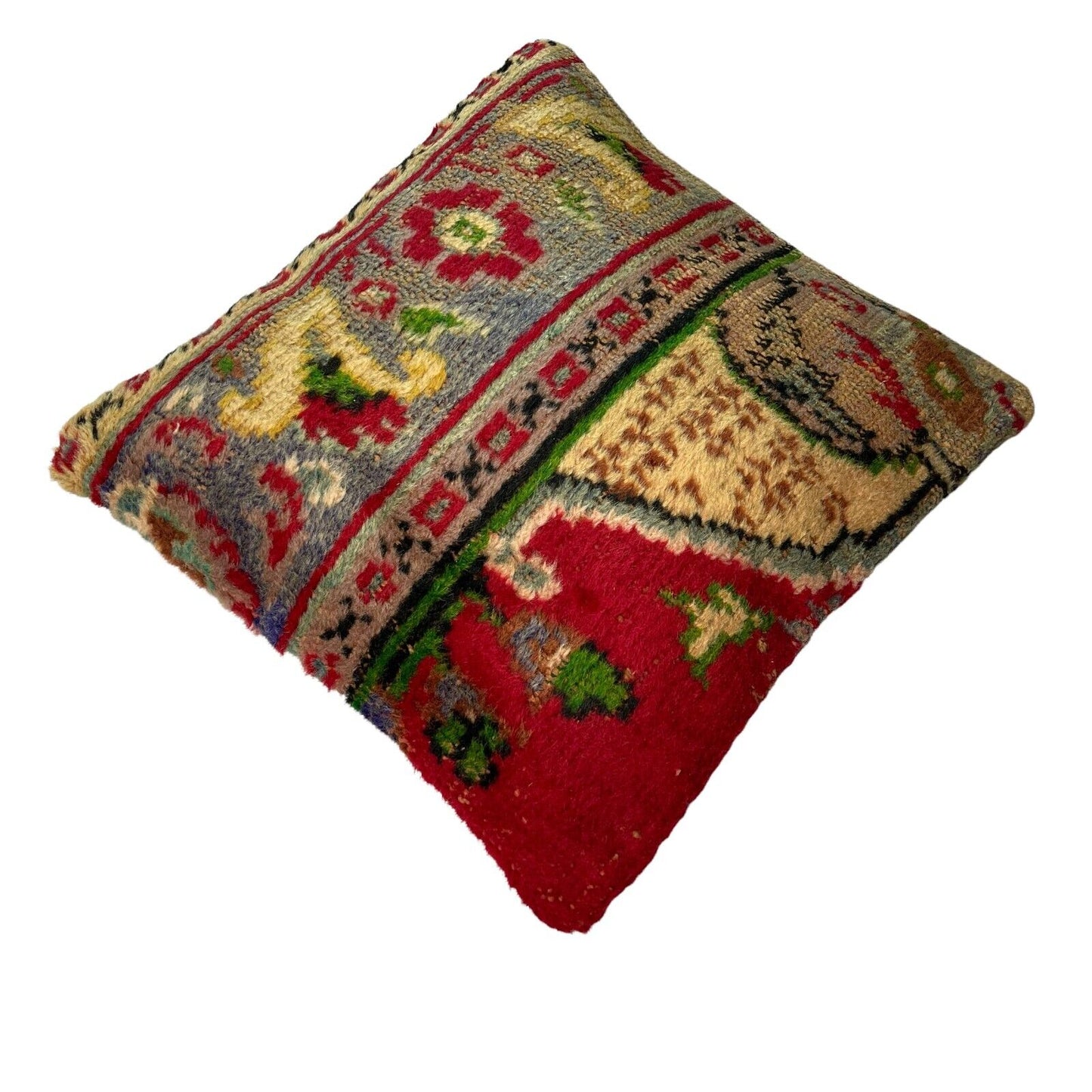45 x 45 cm , Vintage Turkish Cushion Cover , Vintage Handgemachte Kissenbezug