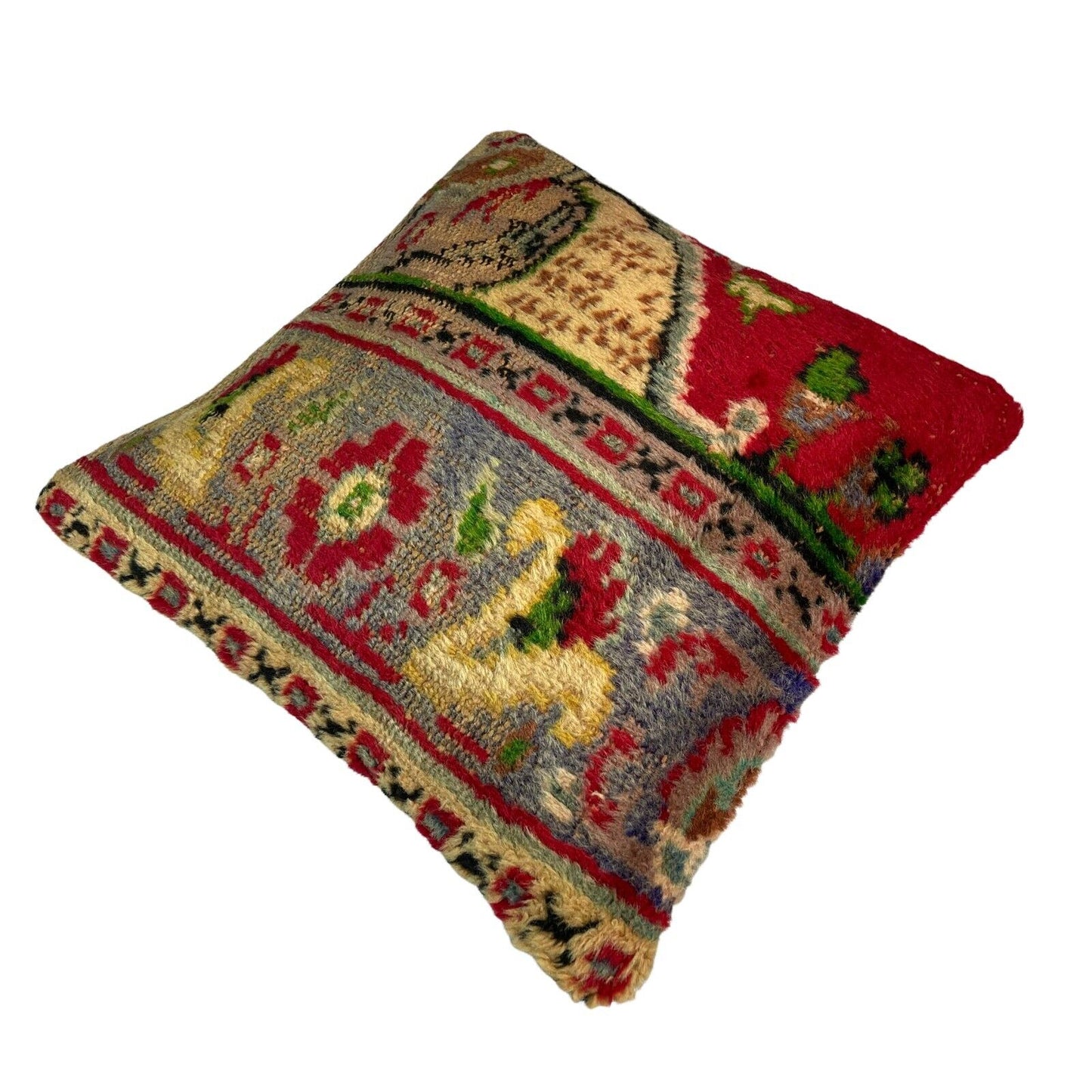 45 x 45 cm , Vintage Turkish Cushion Cover , Vintage Handgemachte Kissenbezug
