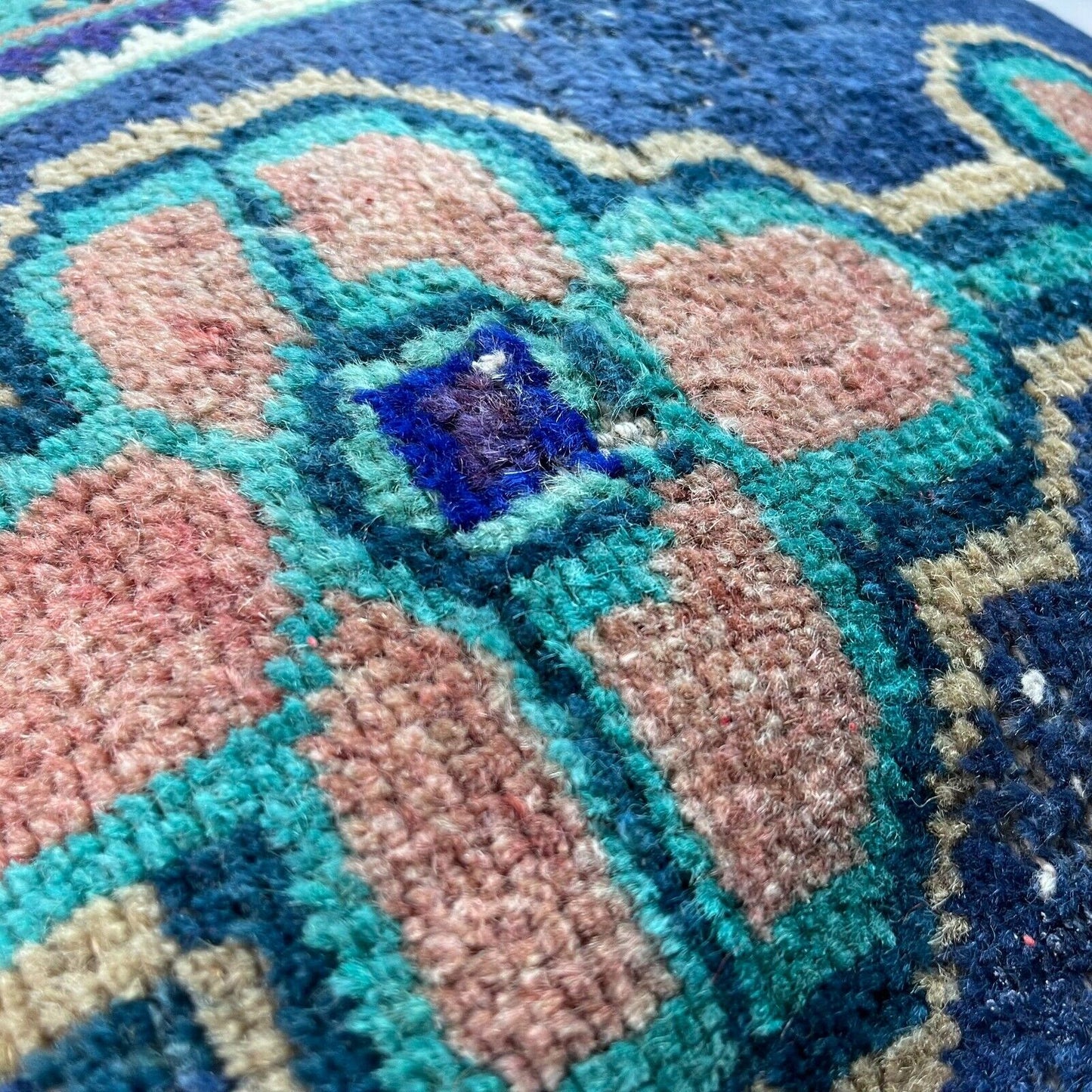 45x45 cm , Vintage Teppich Kissenbezug , Vintage Rug Cushion Cover