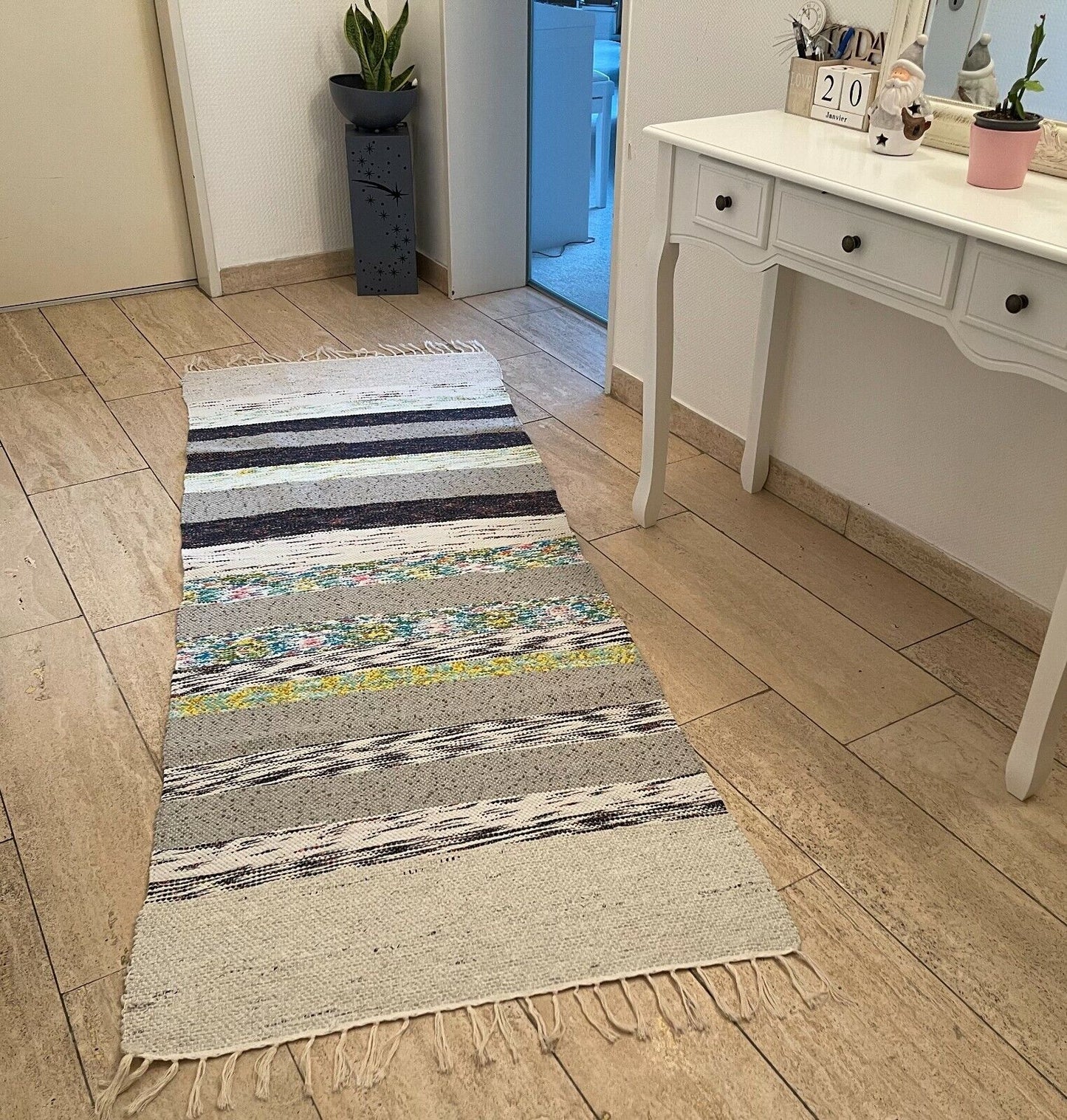 Brand New Traditional Turkish Runner , Rag Rug Runner 206 X 76 cm