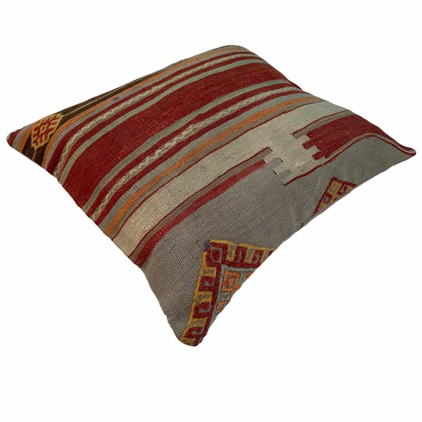 56x51CM ECHTE HANDGEWEBT VINTAGE KELIM KISSEN KISSENHÜLLE SITZKISSEN KISSENBEZUG