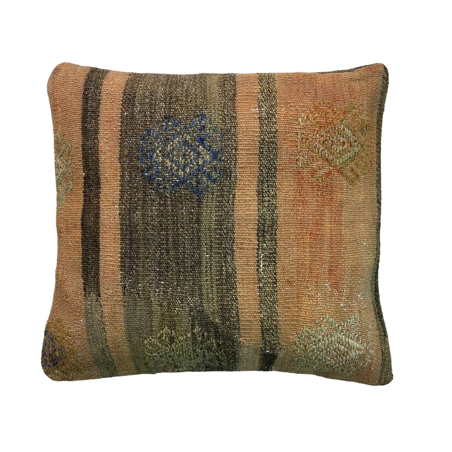 Einzigartige Kelim-Kissen,Turkish Kilim Pillow,16'×16' Funda De Cojín Kilim