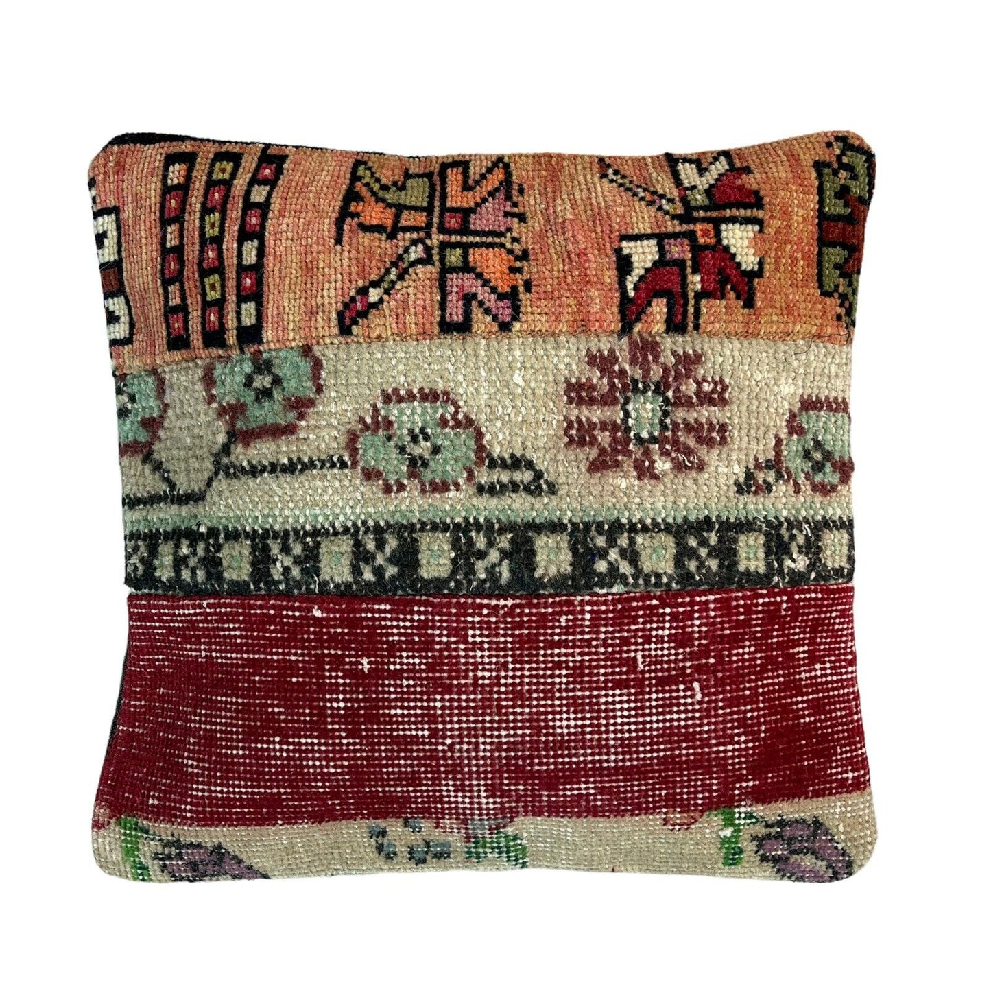 40 x 40 cm , Vintage Turkish Cushion Cover , Vintage Handgemachte Kissenbezug
