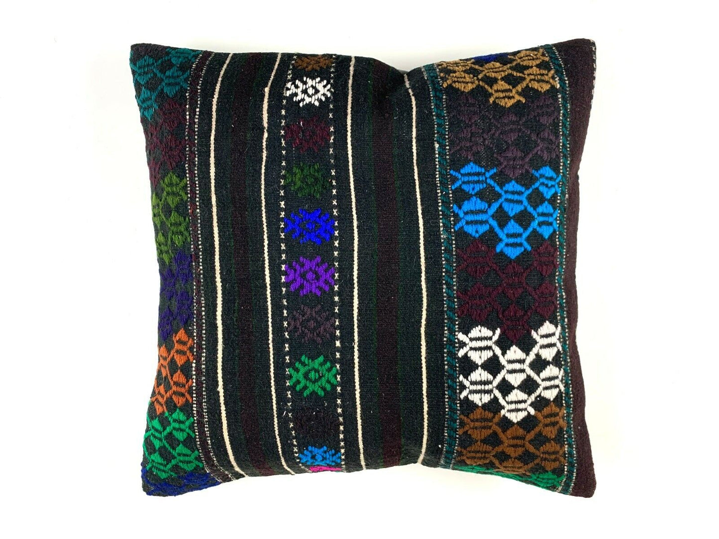 55x55CM ECHTE HANDGEWEBT VINTAGE KELIM KISSEN KISSENHÜLLE SITZKISSEN KISSENBEZUG