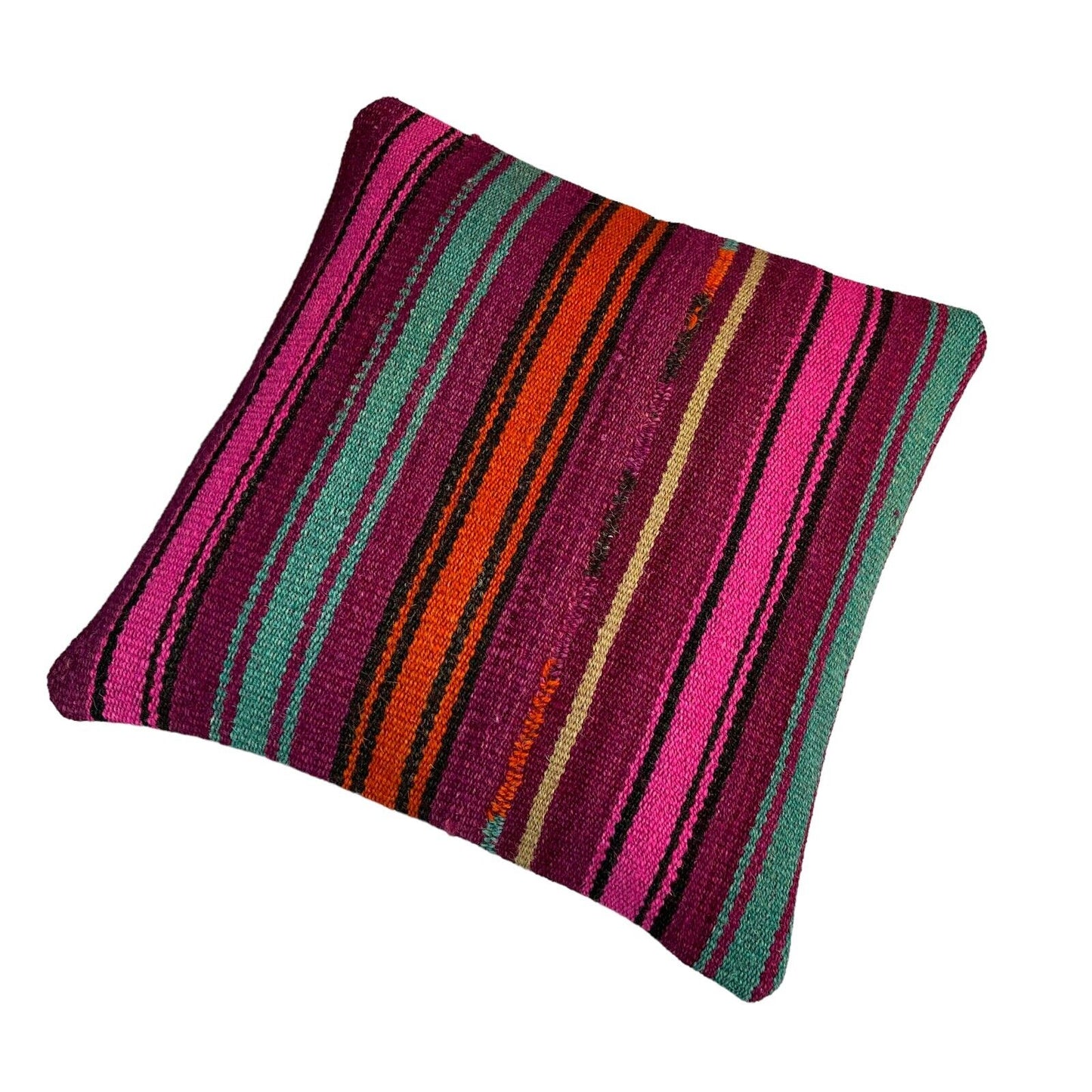 Einzigartige Kelim-Kissen,Turkish Kilim Pillow,16'×16' Funda De Cojín Kilim
