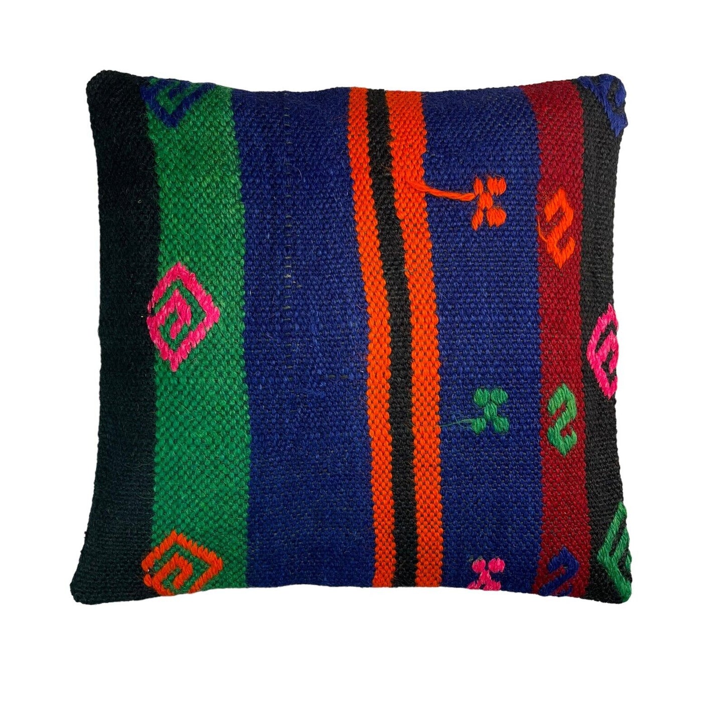 Einzigartige Kelim-Kissen,Turkish Kilim Pillow,16'×16' Funda De Cojín Kilim