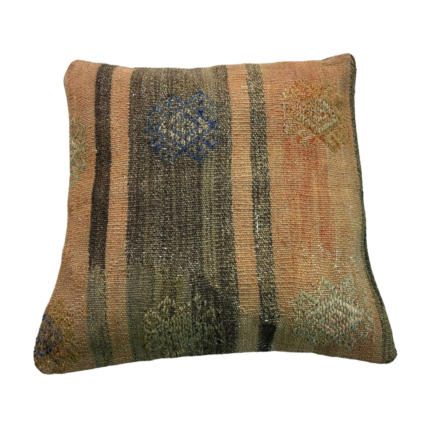 Einzigartige Kelim-Kissen,Turkish Kilim Pillow,16'×16' Funda De Cojín Kilim