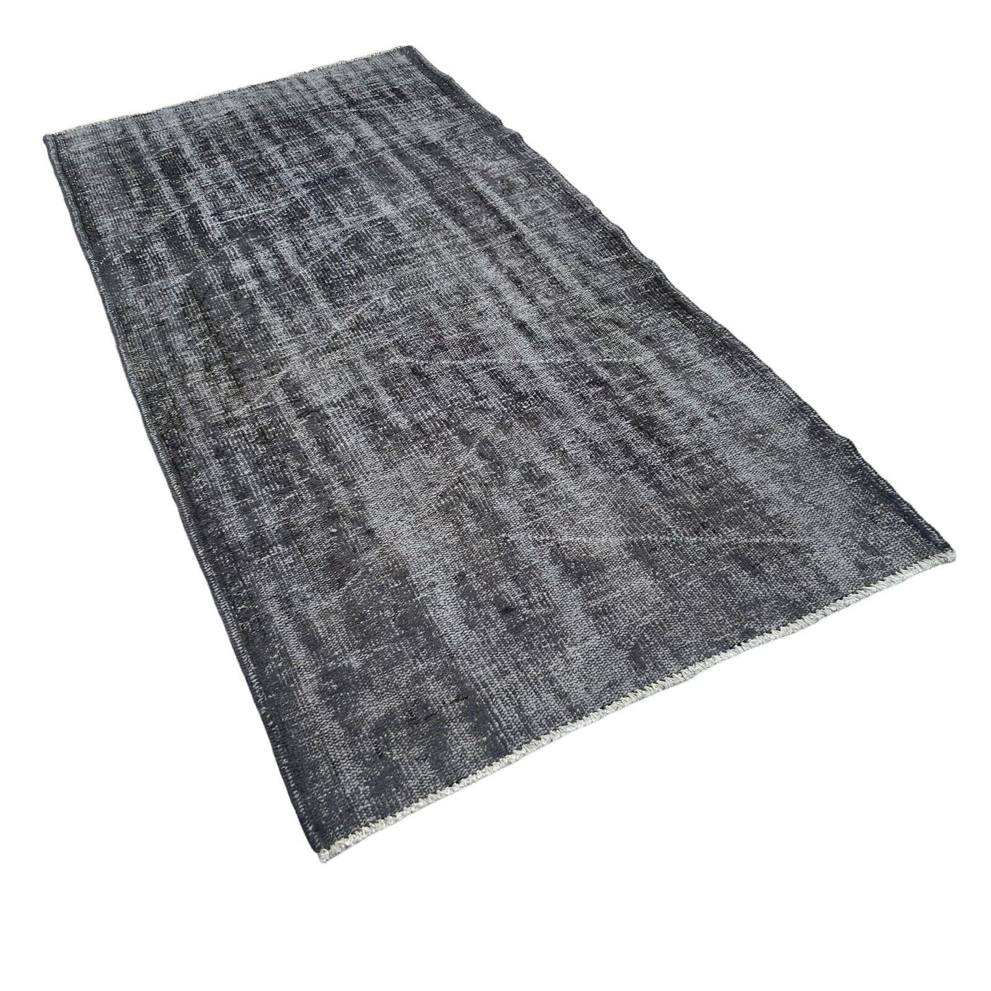 Distressed Overdyed Türkischer Teppich 203 x 103 cm Vintage Decorative Teppich