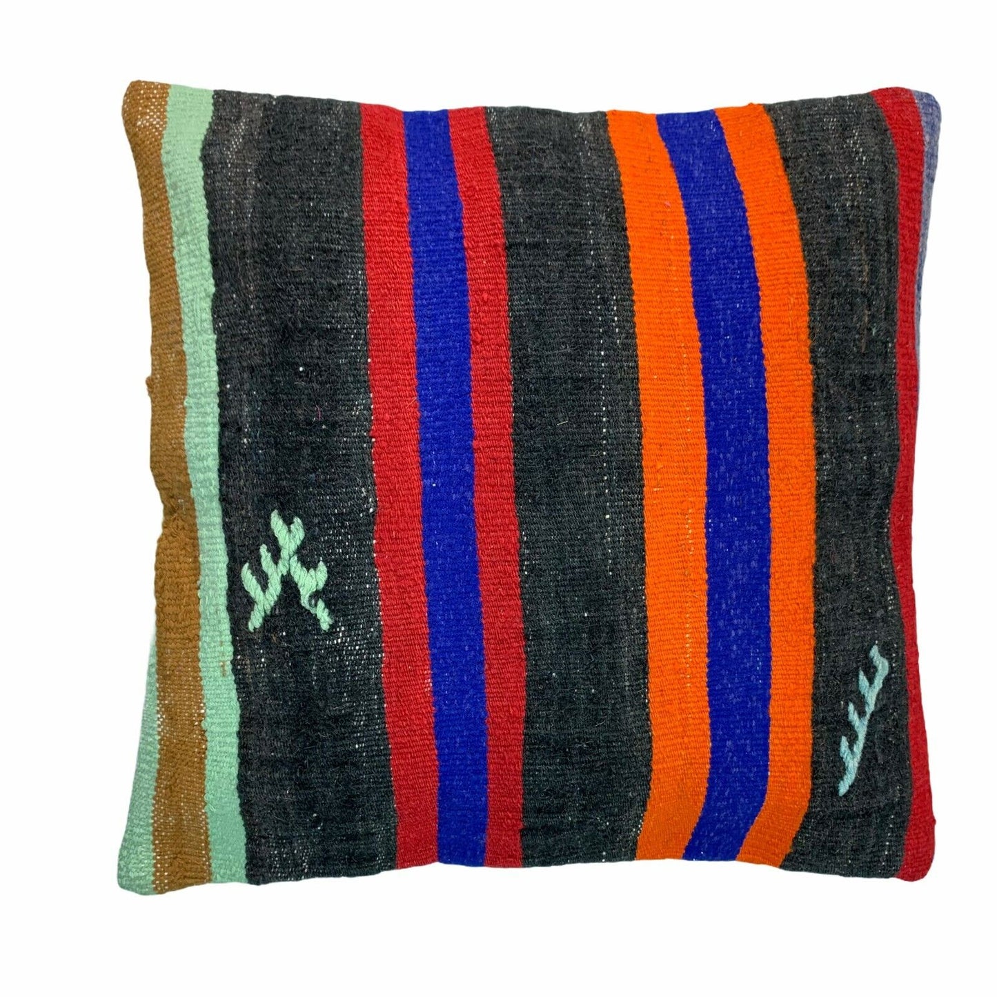 Einzigartige Kelim-Kissen,Turkish Kilim Pillow,16'×16' Funda De Cojín Kilim