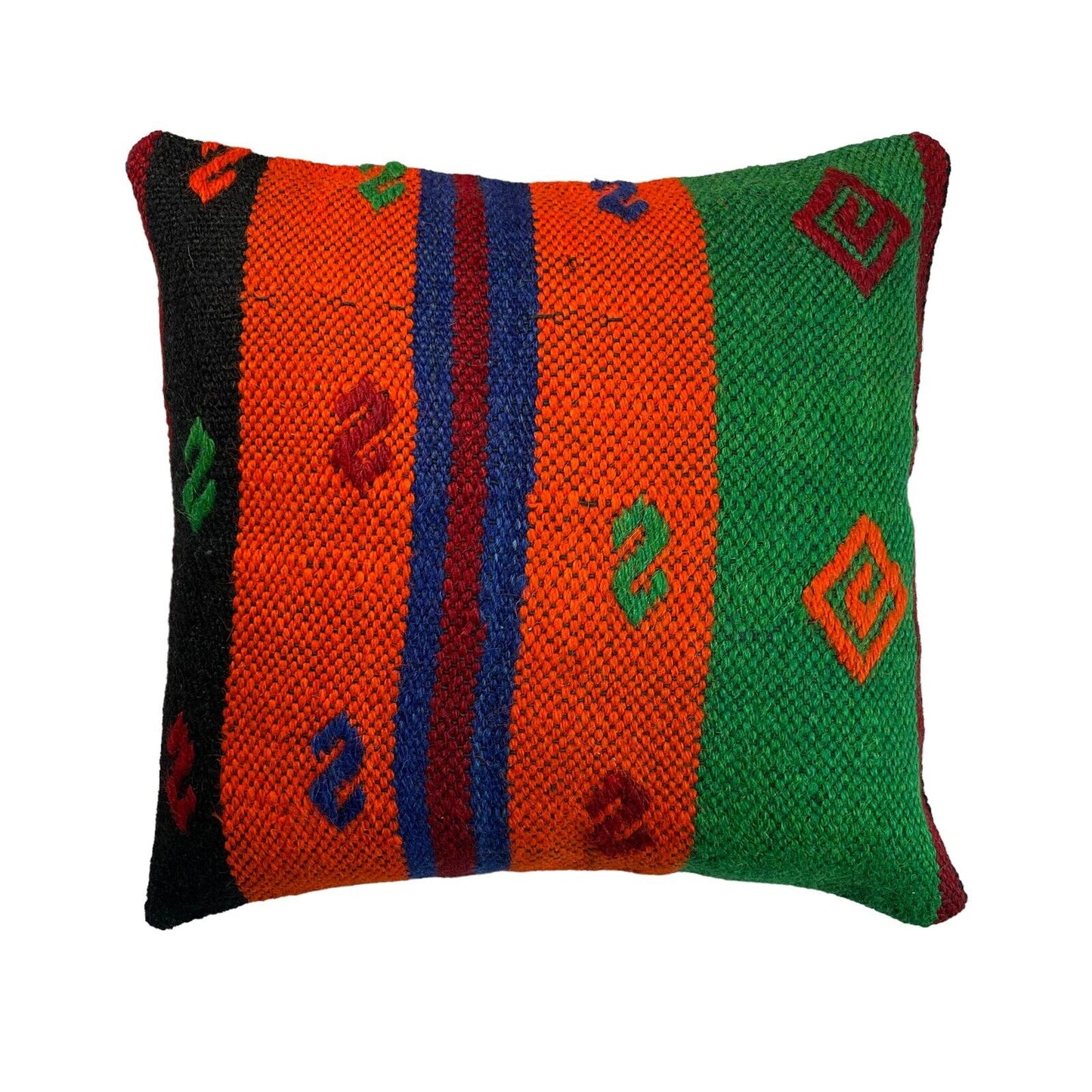 Einzigartige Kelim-Kissen,Turkish Kilim Pillow,16'×16' Funda De Cojín Kilim