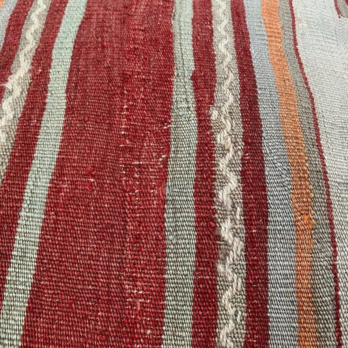 56x51CM ECHTE HANDGEWEBT VINTAGE KELIM KISSEN KISSENHÜLLE SITZKISSEN KISSENBEZUG