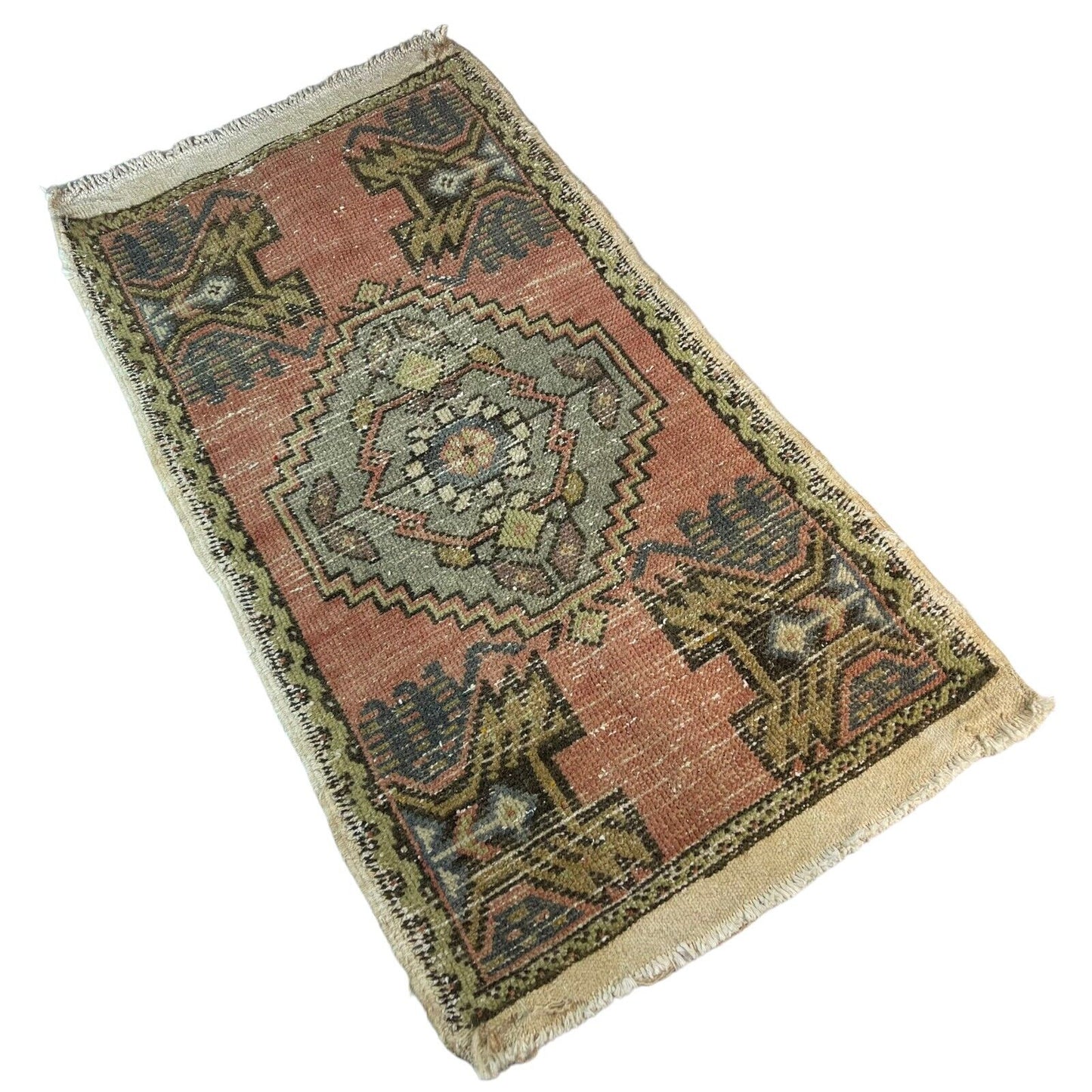 Traditionelle Vintage türkische Teppich, Vintage Turkish Rug 99X 52 cm