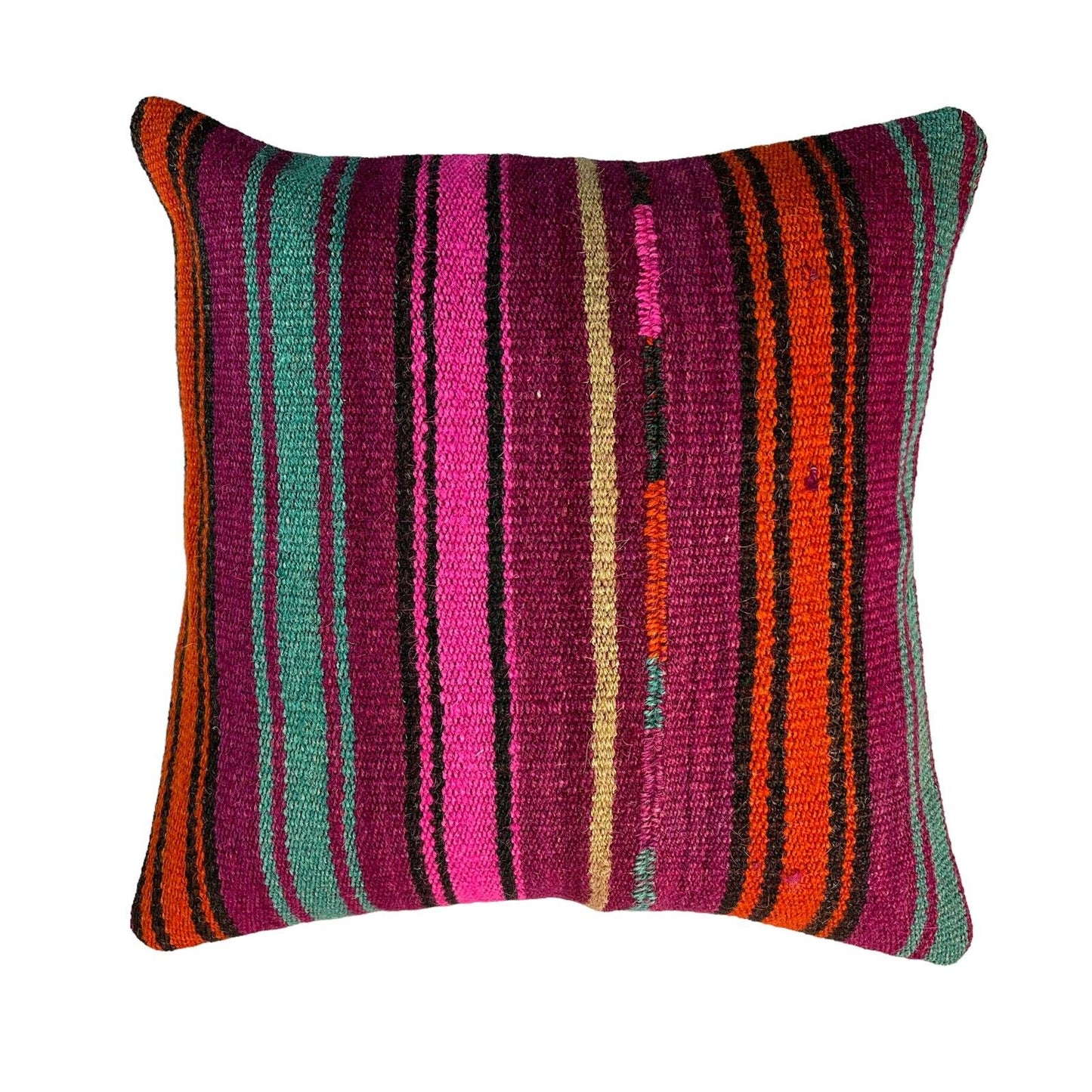 Einzigartige Kelim-Kissen,Turkish Kilim Pillow,16'×16' Funda De Cojín Kilim