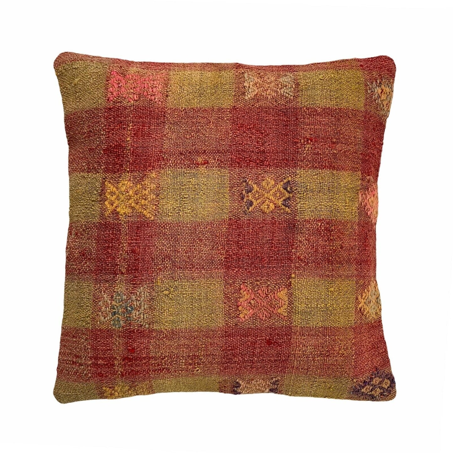 Einzigartige Kelim-Kissen,Turkish Kilim Pillow,16'×16' Funda De Cojín Kilim