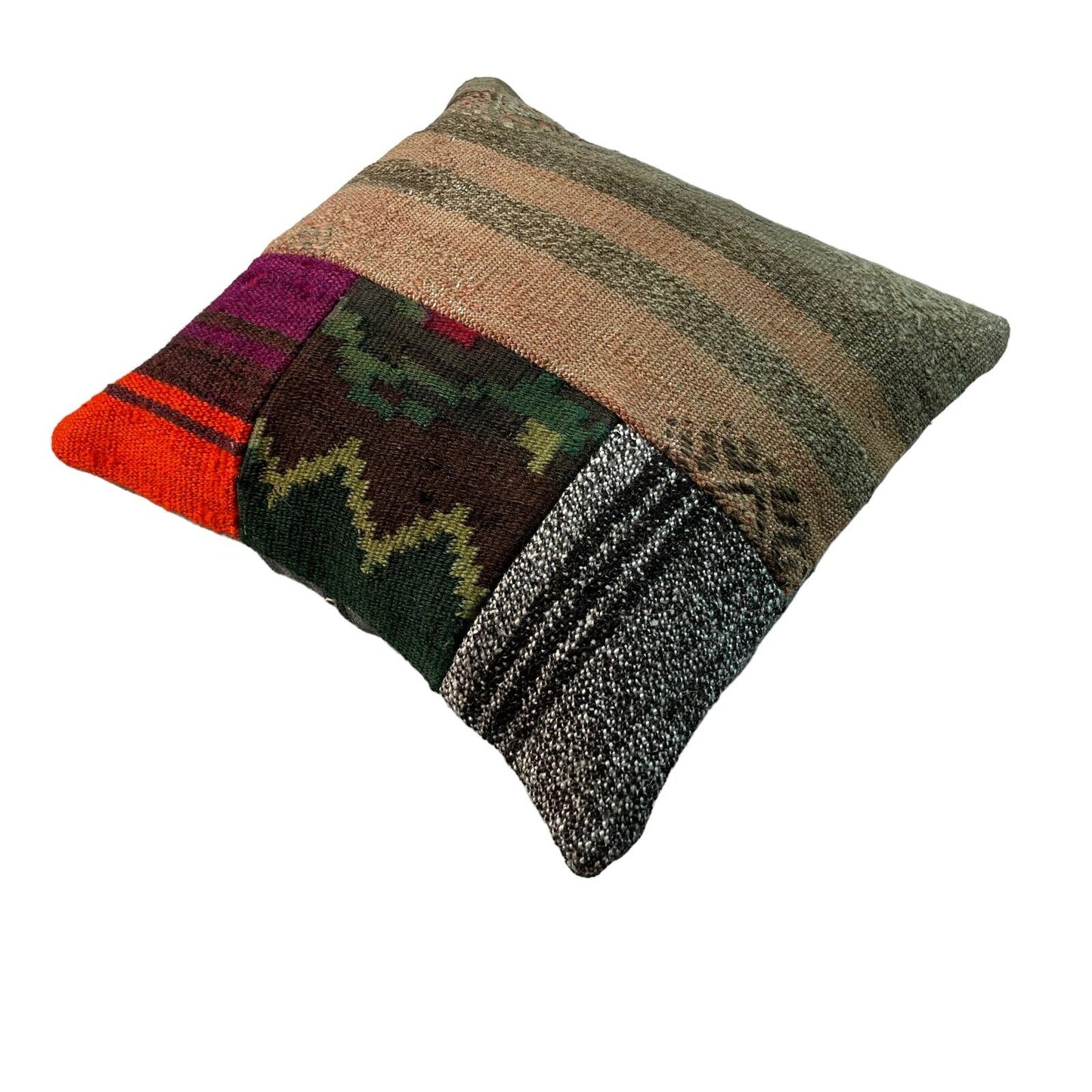Einzigartige Kelim-Kissen,Turkish Kilim Pillow,16'×16' Funda De Cojín Kilim
