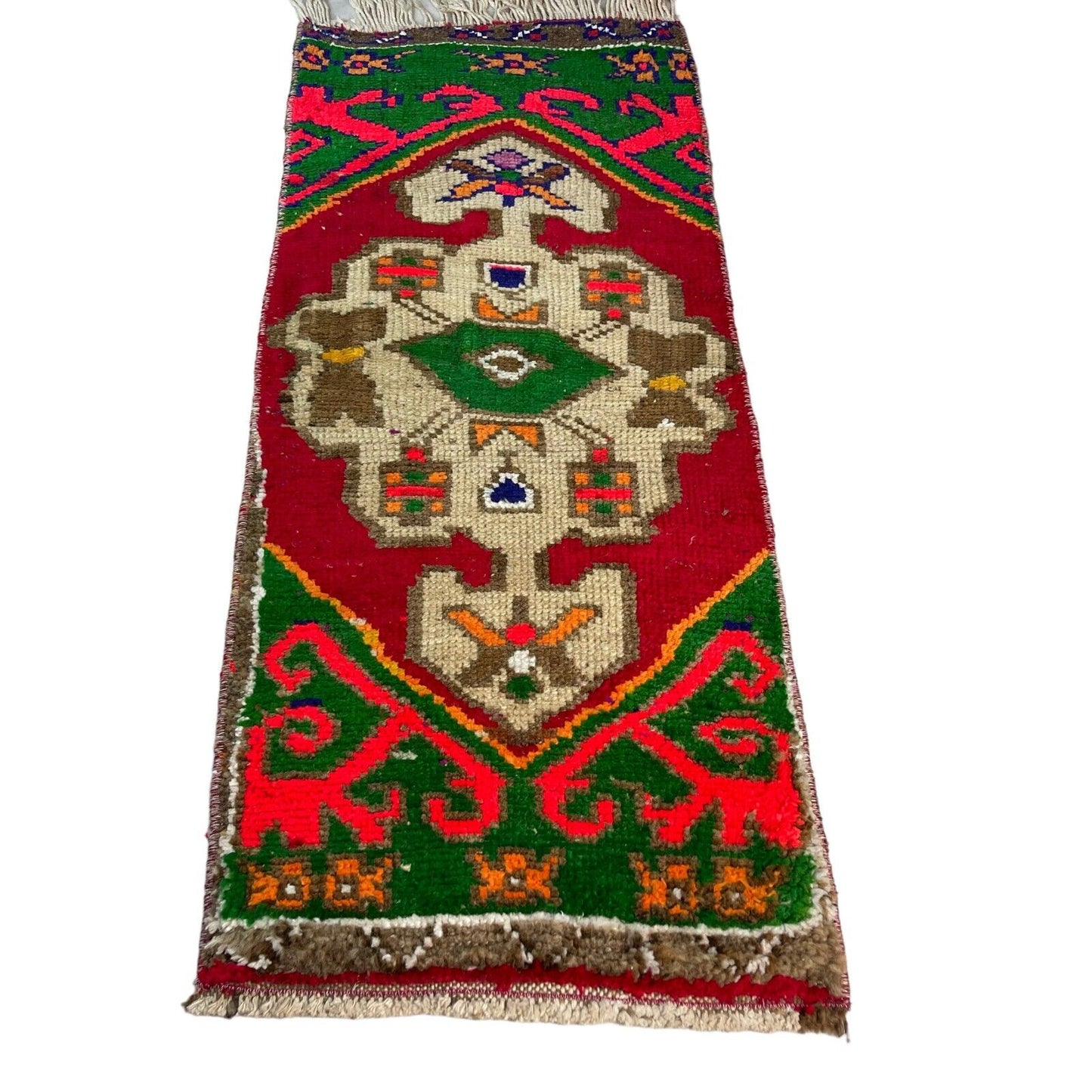 Traditionelle Vintage türkische Teppich, Vintage Turkish Rug 100 X 43 cm