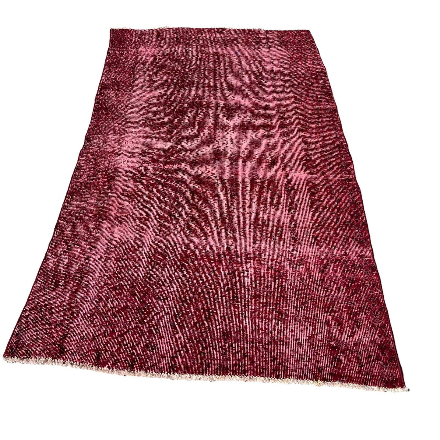Distressed Overdyed Türkischer Teppich 196 x 110 cm Vintage Decorative Teppich