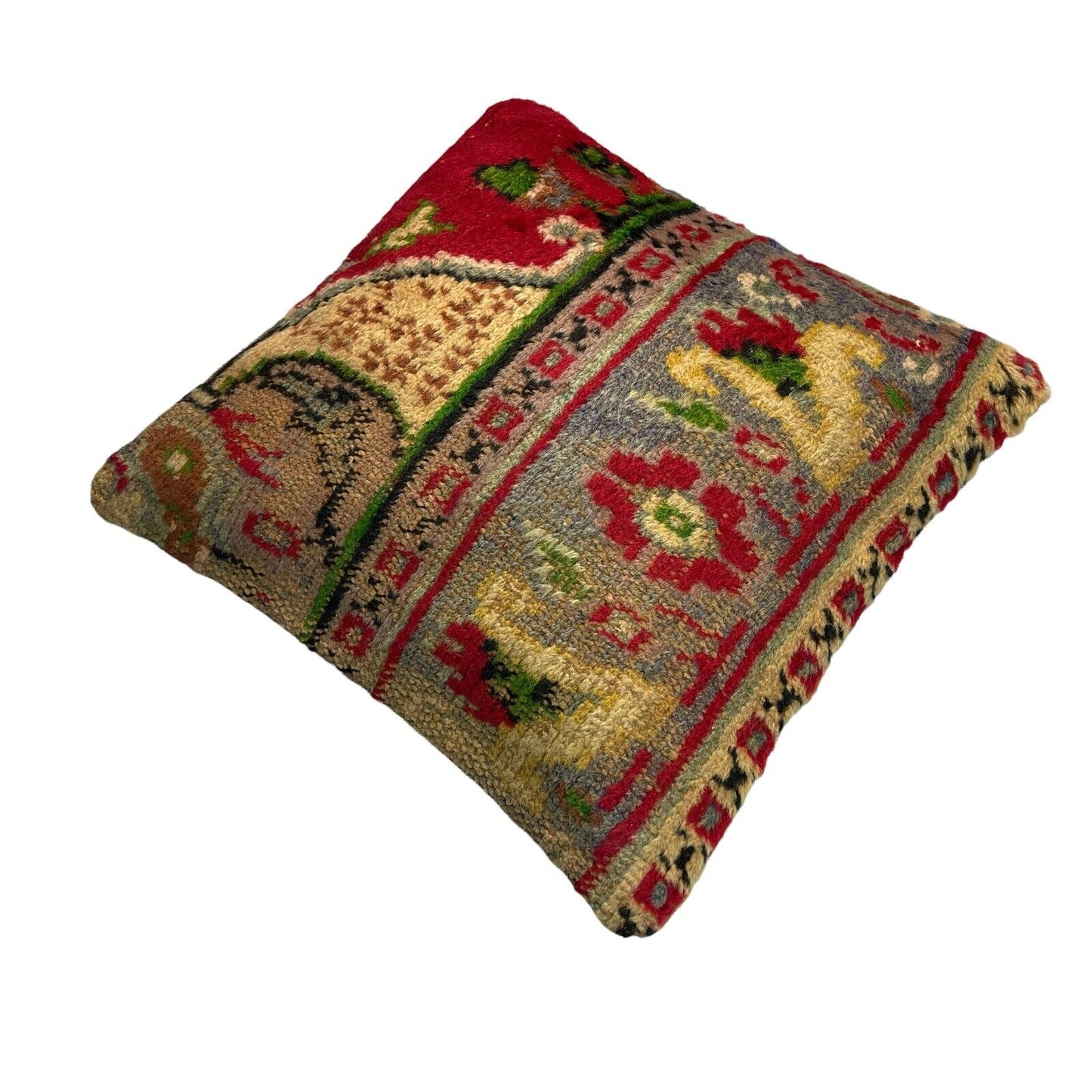 45 x 45 cm , Vintage Turkish Cushion Cover , Vintage Handgemachte Kissenbezug