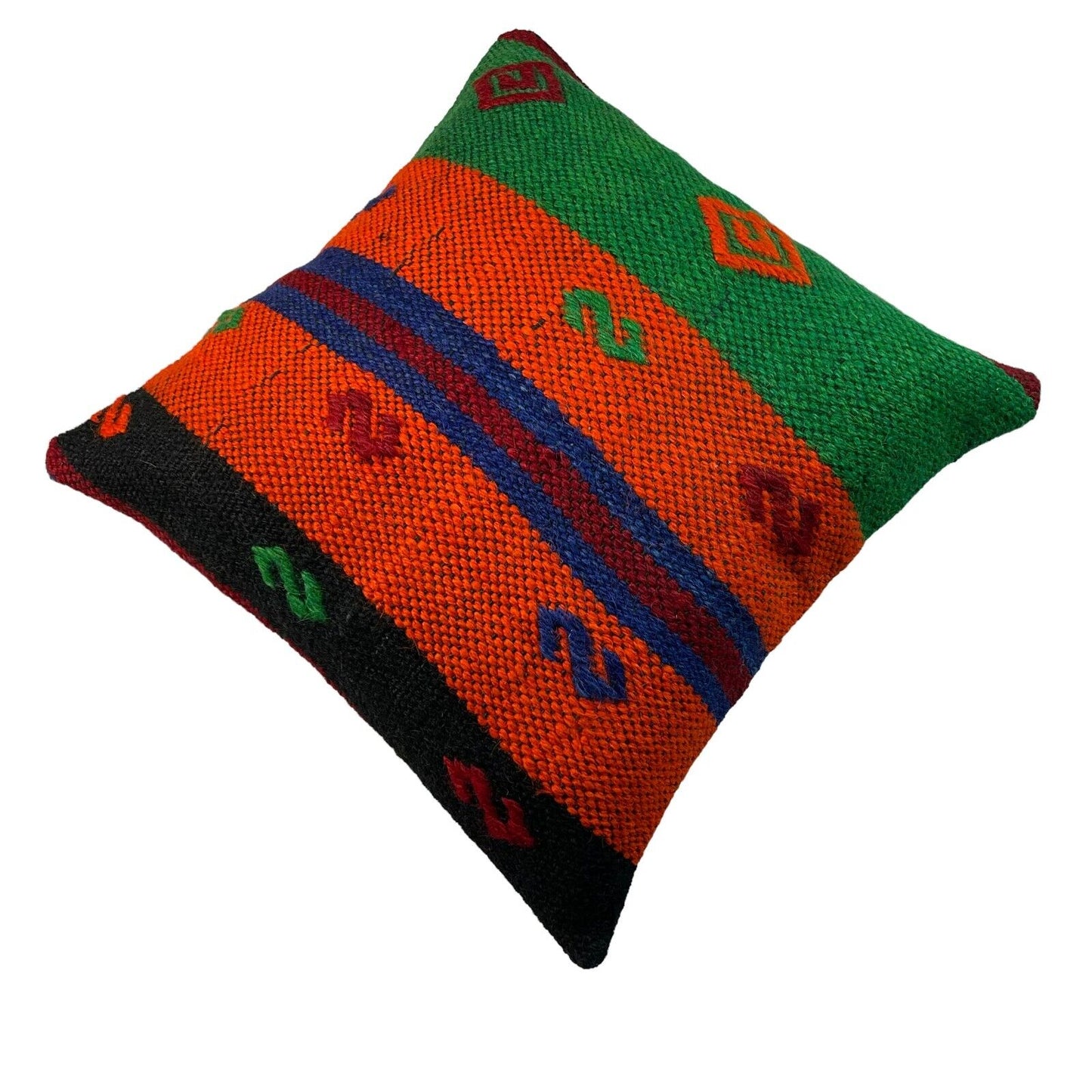 Einzigartige Kelim-Kissen,Turkish Kilim Pillow,16'×16' Funda De Cojín Kilim