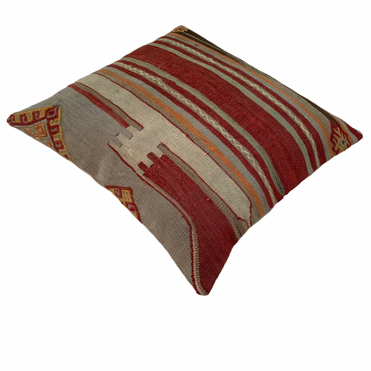 56x51CM ECHTE HANDGEWEBT VINTAGE KELIM KISSEN KISSENHÜLLE SITZKISSEN KISSENBEZUG