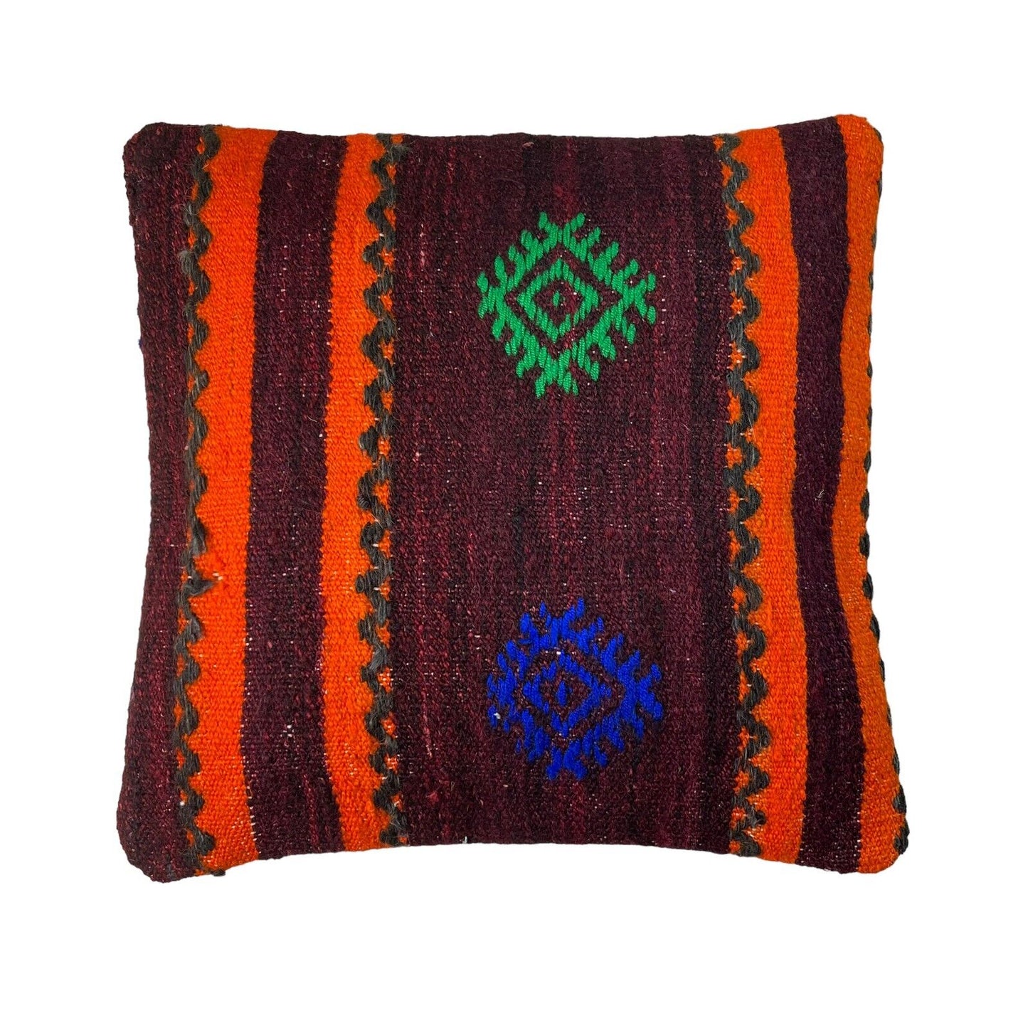 Einzigartige Kelim-Kissen,Turkish Kilim Pillow,16'×16' Funda De Cojín Kilim