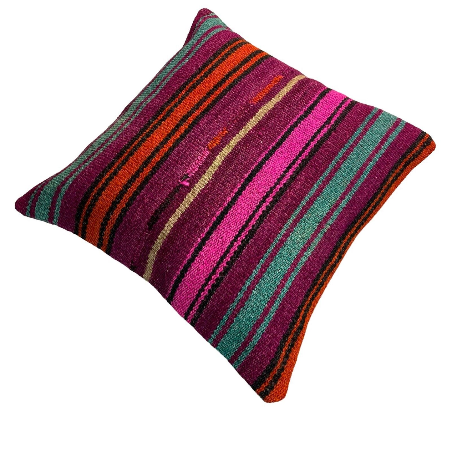 Einzigartige Kelim-Kissen,Turkish Kilim Pillow,16'×16' Funda De Cojín Kilim