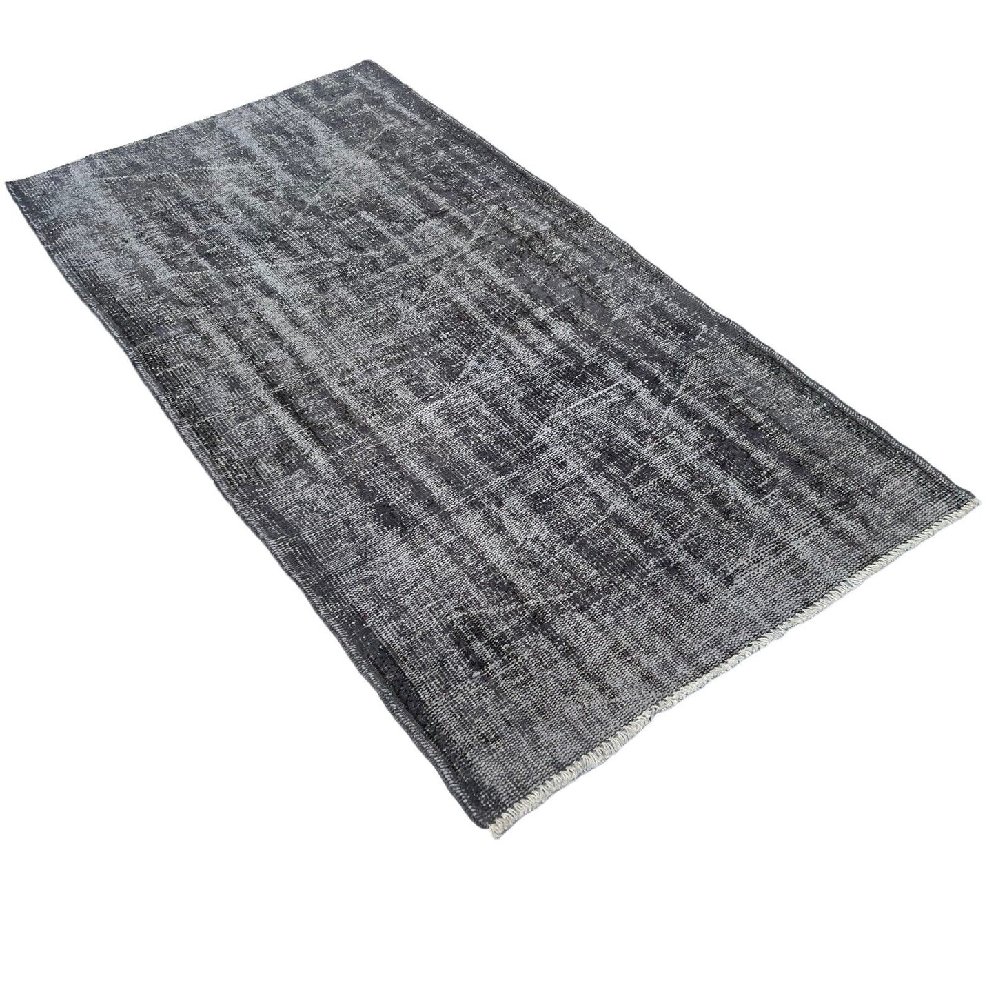 Distressed Overdyed Türkischer Teppich 203 x 103 cm Vintage Decorative Teppich