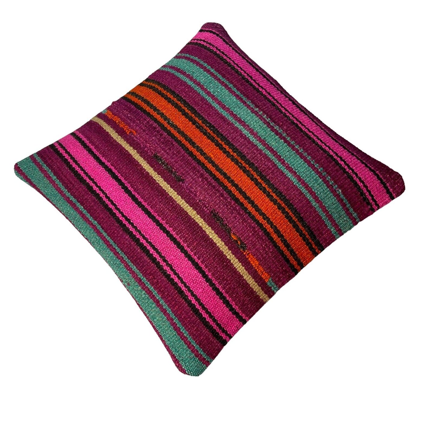 Einzigartige Kelim-Kissen,Turkish Kilim Pillow,16'×16' Funda De Cojín Kilim