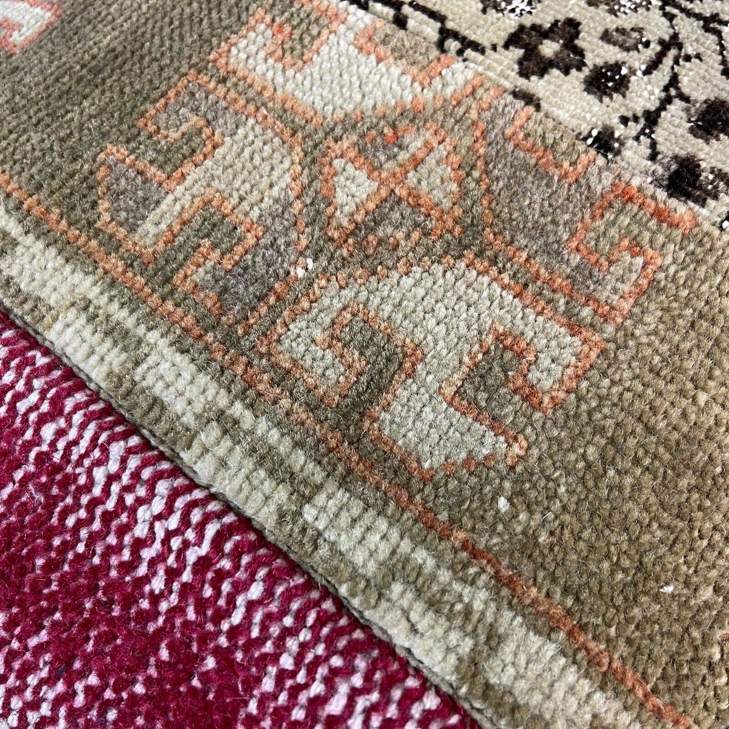 40 x 40 cm , Vintage Turkish Cushion Cover , Vintage Handgemachte Kissenbezug