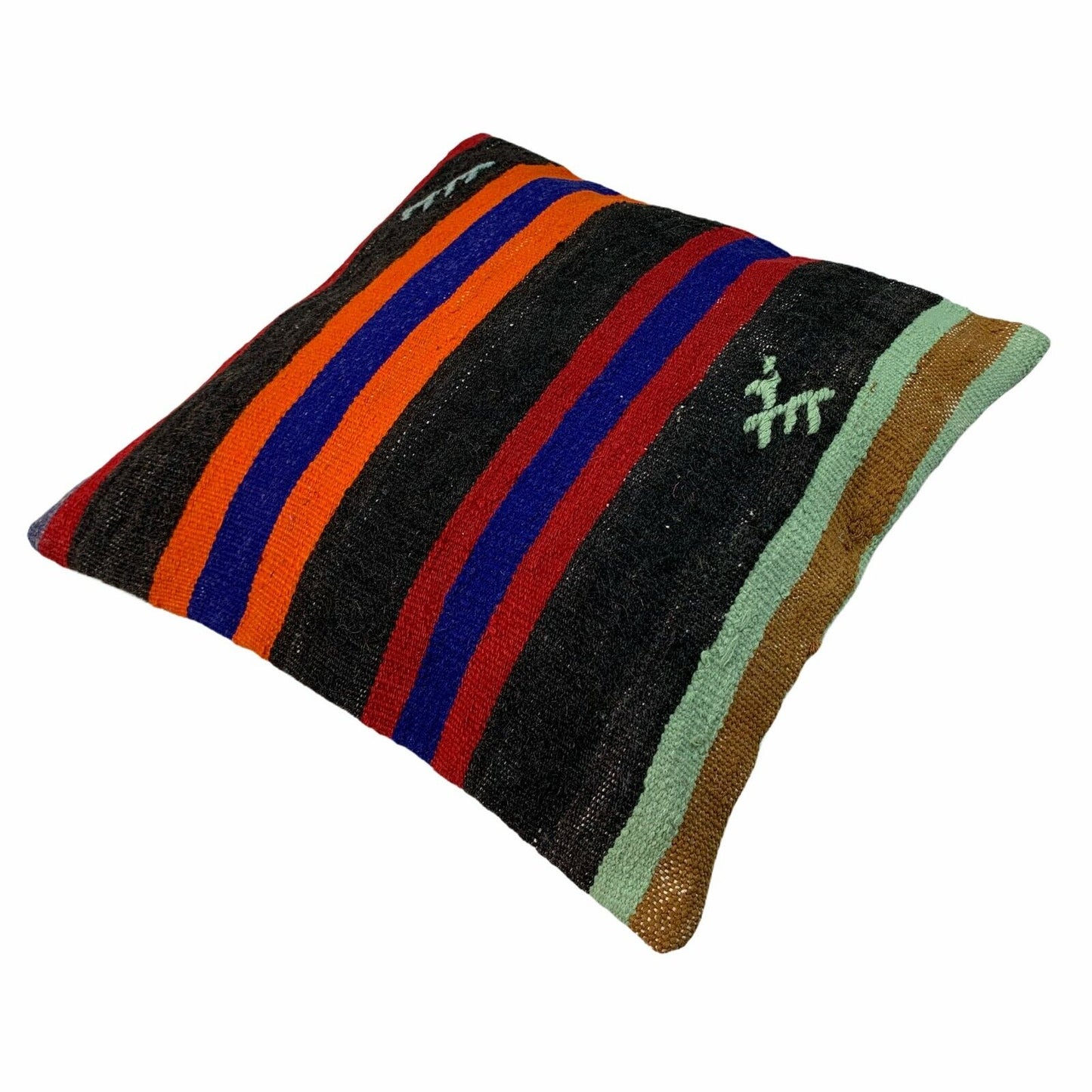 Einzigartige Kelim-Kissen,Turkish Kilim Pillow,16'×16' Funda De Cojín Kilim
