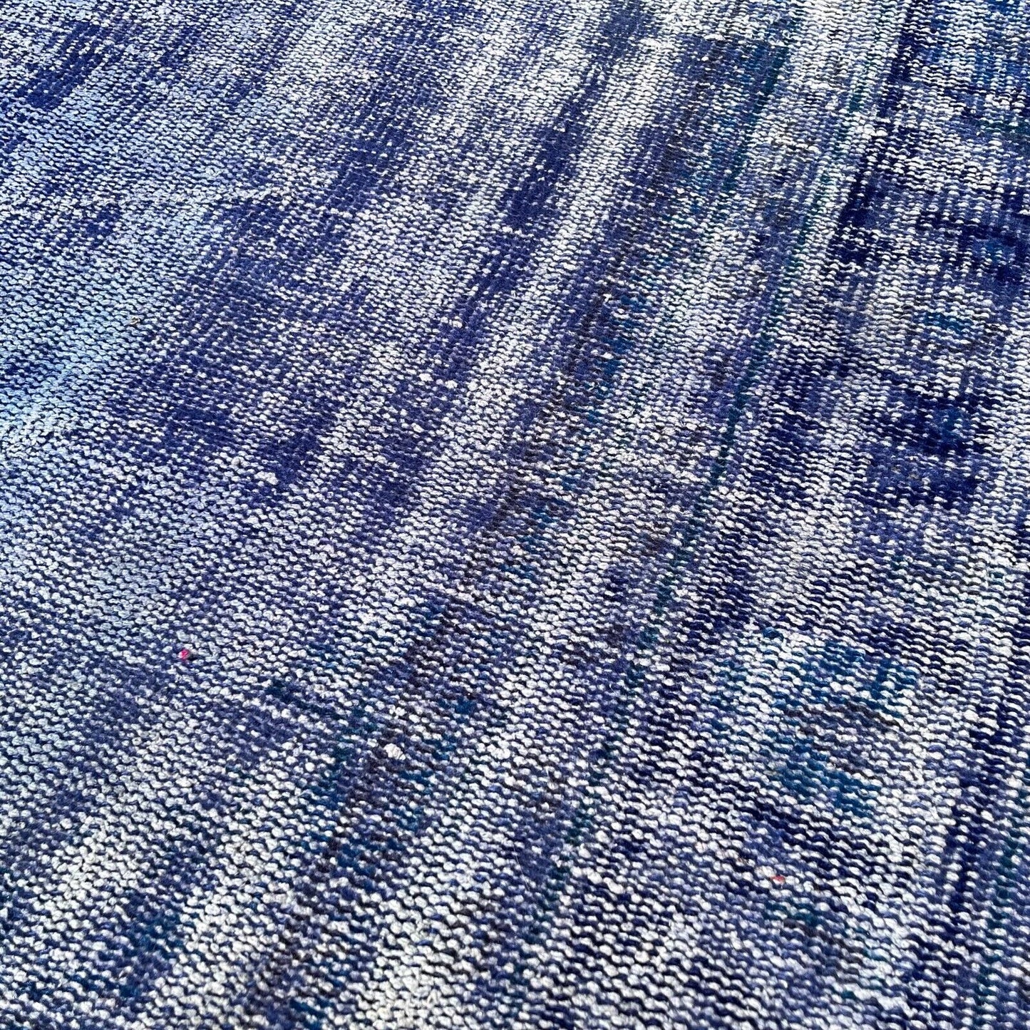 Distressed Overdyed Türkischer Teppich Läufer 270 x 87 cm Vintage Teppich Läufer