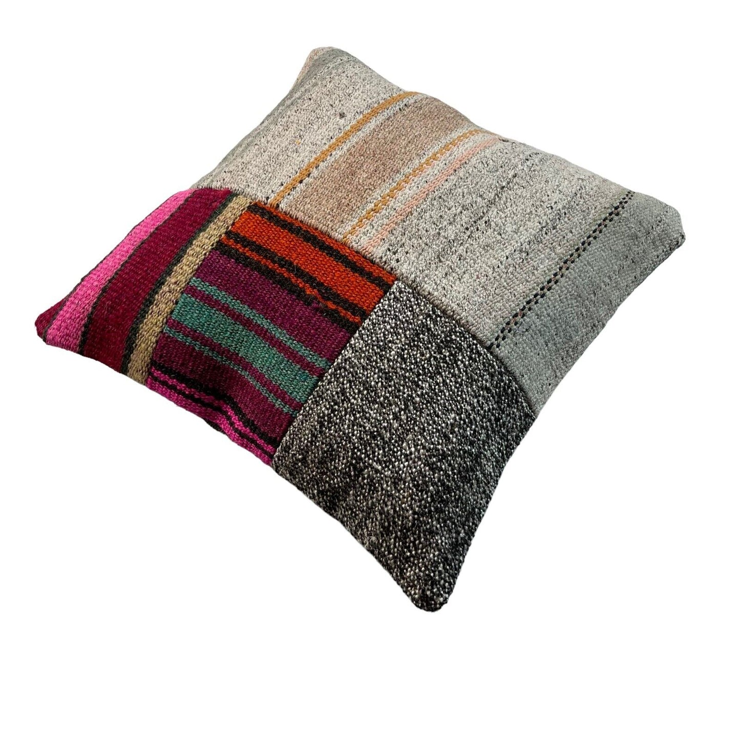 Einzigartige Kelim-Kissen,Turkish Kilim Pillow,16'×16' Funda De Cojín Kilim