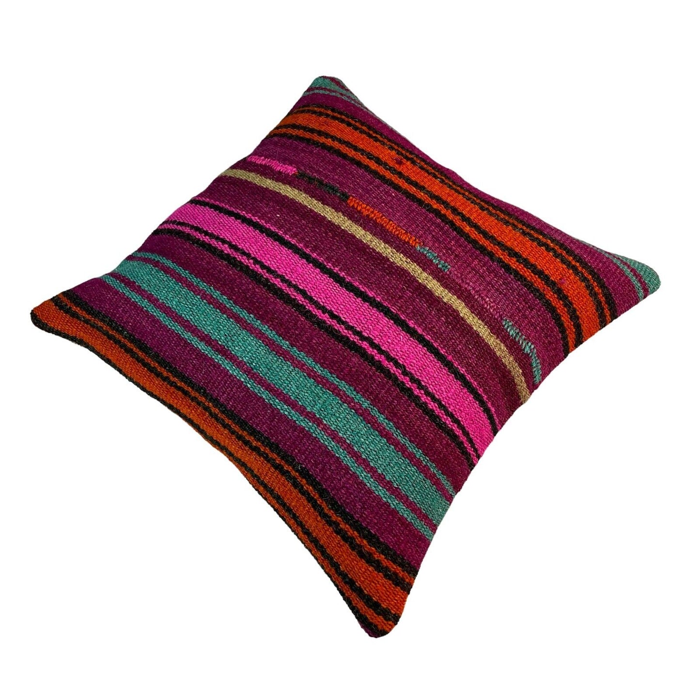 Einzigartige Kelim-Kissen,Turkish Kilim Pillow,16'×16' Funda De Cojín Kilim