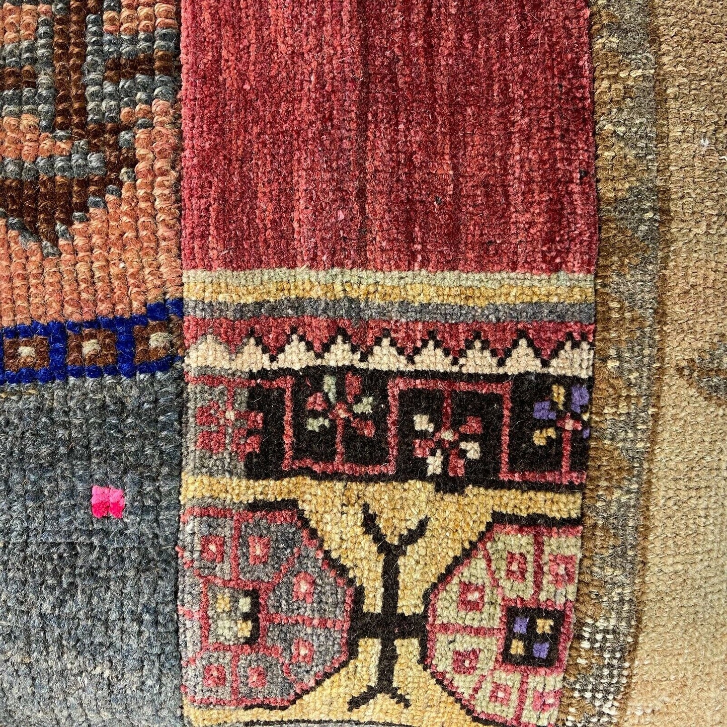 40 x 40 cm , Vintage Turkish Cushion Cover , Vintage Handgemachte Kissenbezug