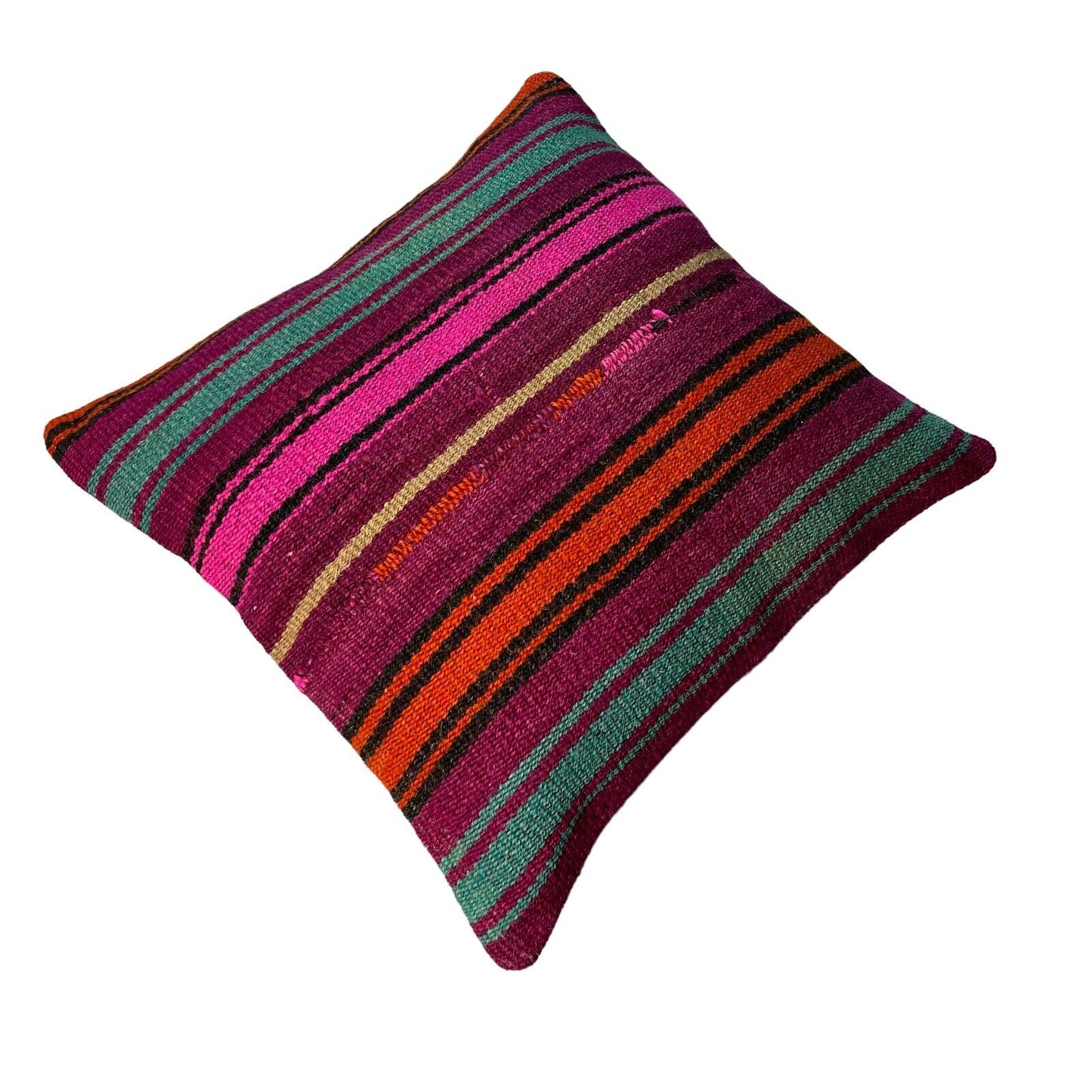 Einzigartige Kelim-Kissen,Turkish Kilim Pillow,16'×16' Funda De Cojín Kilim