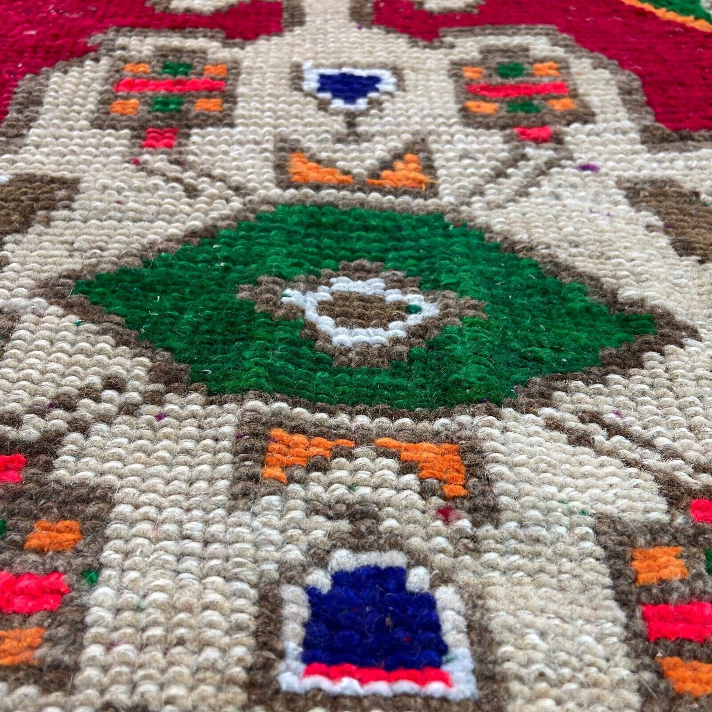 Traditionelle Vintage türkische Teppich, Vintage Turkish Rug 100 X 43 cm