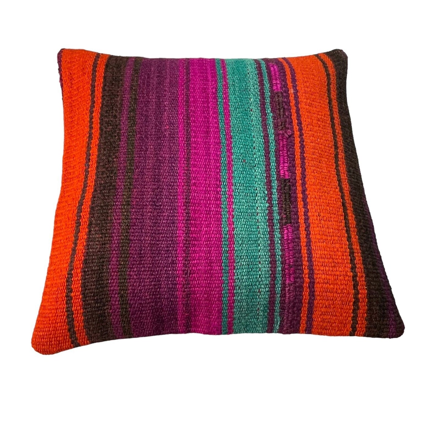 Einzigartige Kelim-Kissen,Turkish Kilim Pillow,16'×16' Funda De Cojín Kilim