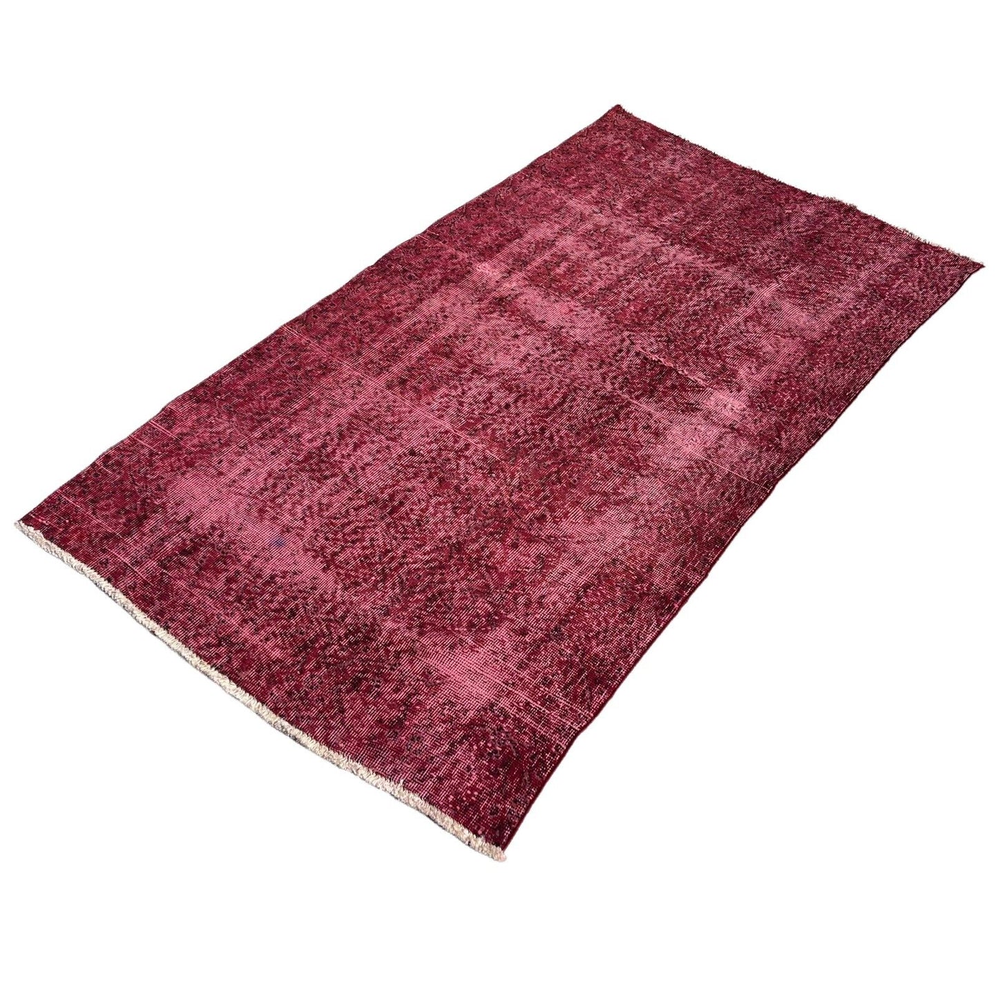 Distressed Overdyed Türkischer Teppich 196 x 110 cm Vintage Decorative Teppich