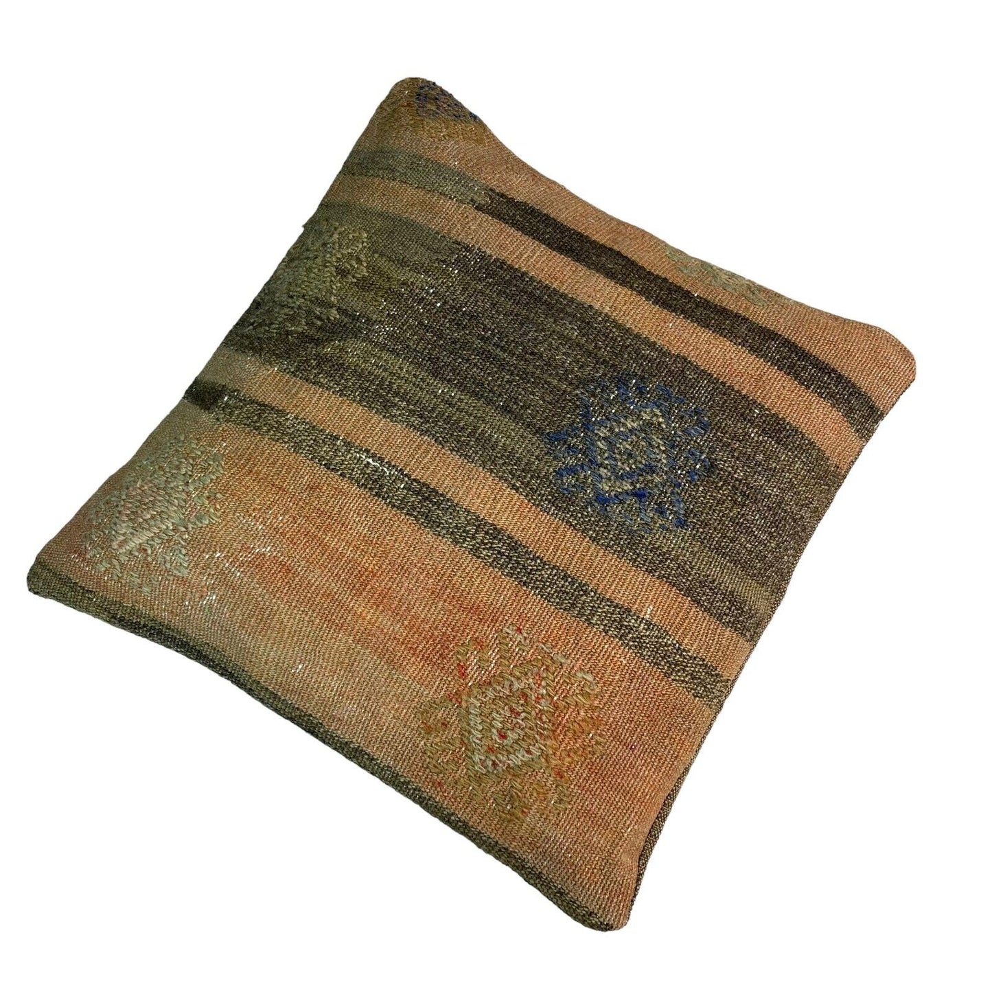 Einzigartige Kelim-Kissen,Turkish Kilim Pillow,16'×16' Funda De Cojín Kilim