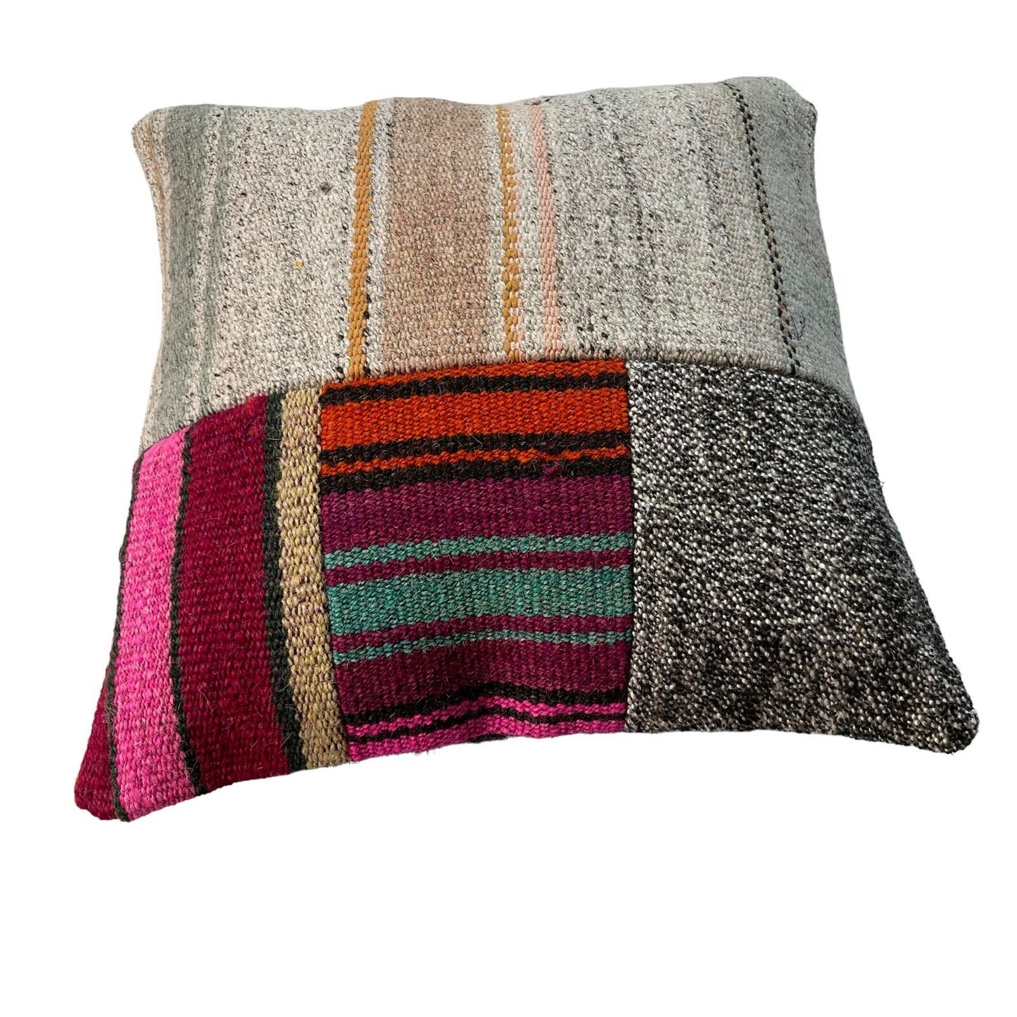 Einzigartige Kelim-Kissen,Turkish Kilim Pillow,16'×16' Funda De Cojín Kilim
