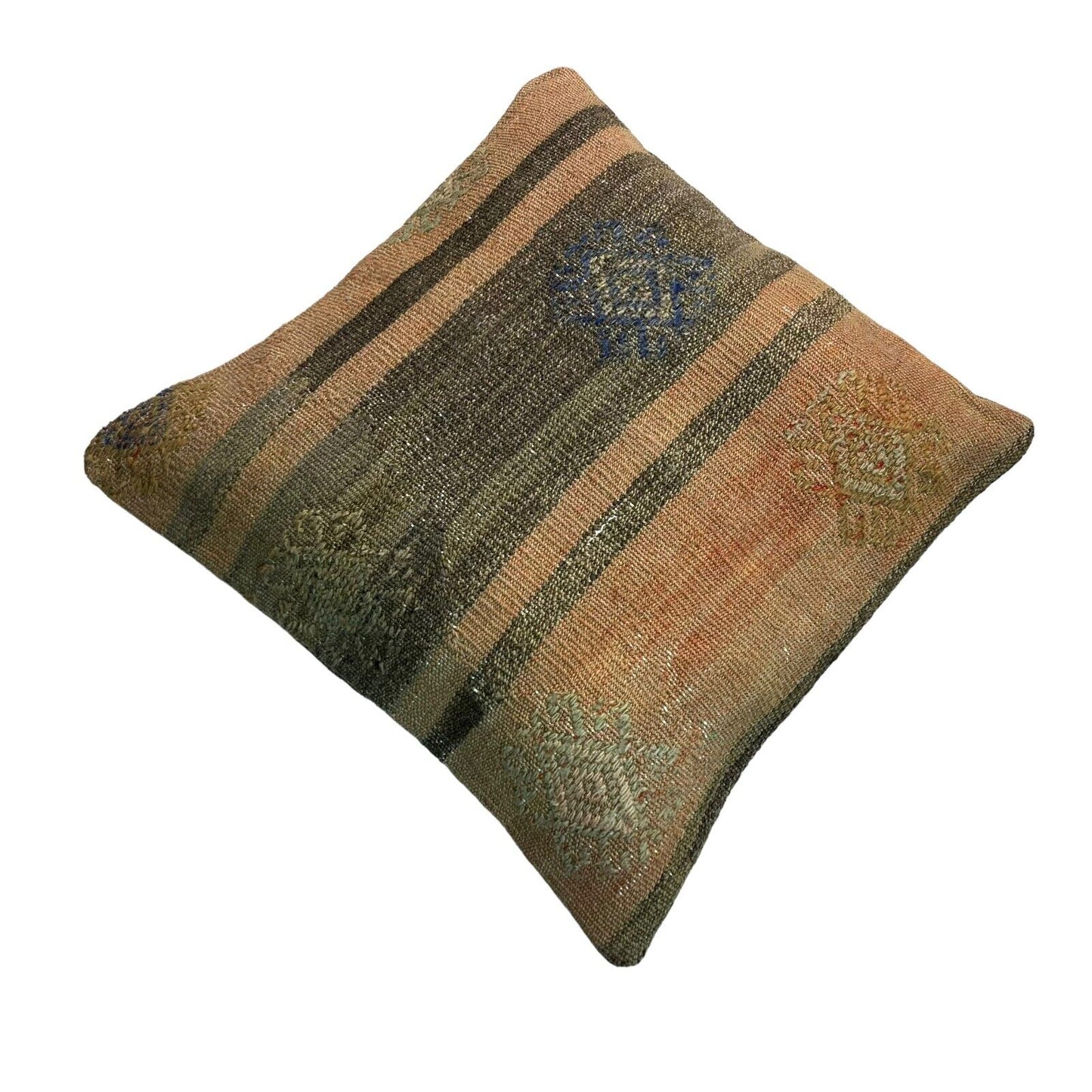 Einzigartige Kelim-Kissen,Turkish Kilim Pillow,16'×16' Funda De Cojín Kilim