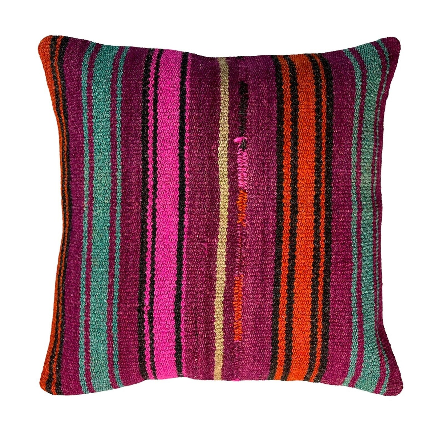 Einzigartige Kelim-Kissen,Turkish Kilim Pillow,16'×16' Funda De Cojín Kilim